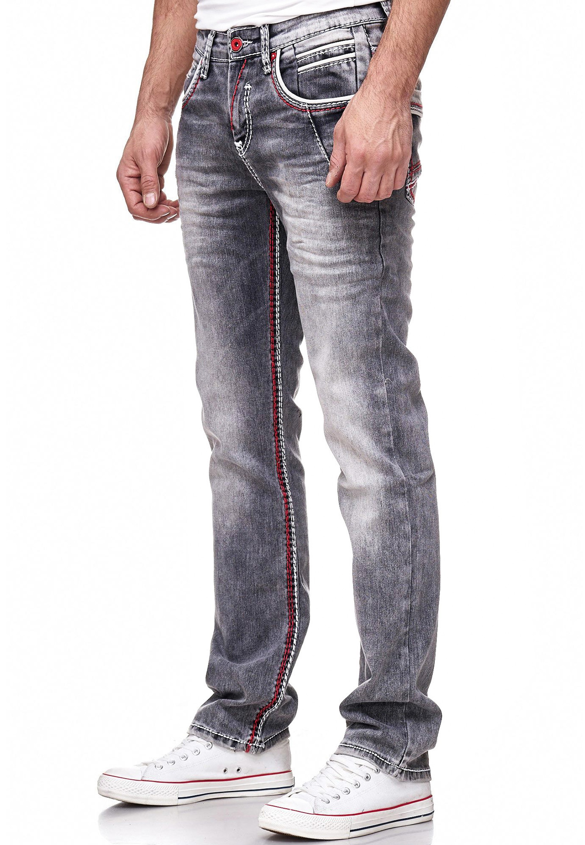 Rusty Neal Straight-Jeans »NEW YORK 45«, mit trendigen Kontrastnähten