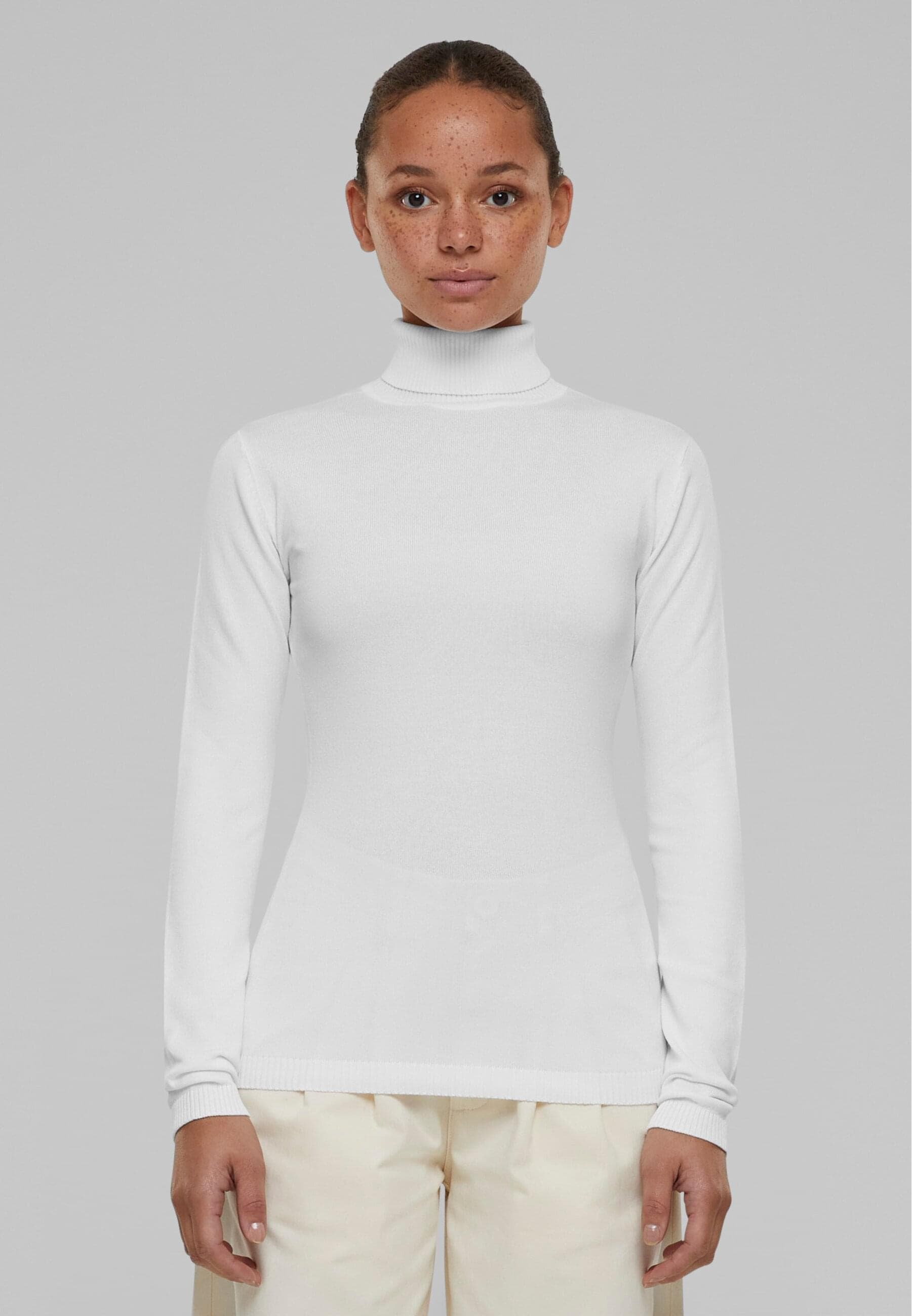 URBAN CLASSICS Rundhalspullover »Urban Classics Damen Ladies Knitted Turtleneck Sweater«, (1 tlg.)