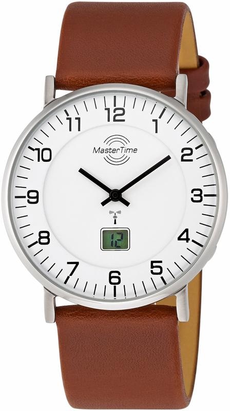 MASTER TIME Funkuhr »MTGS-10561-12L«, Armbanduhr, Quarzuhr, Herrenuhr, Datum, Langzeitbatterie