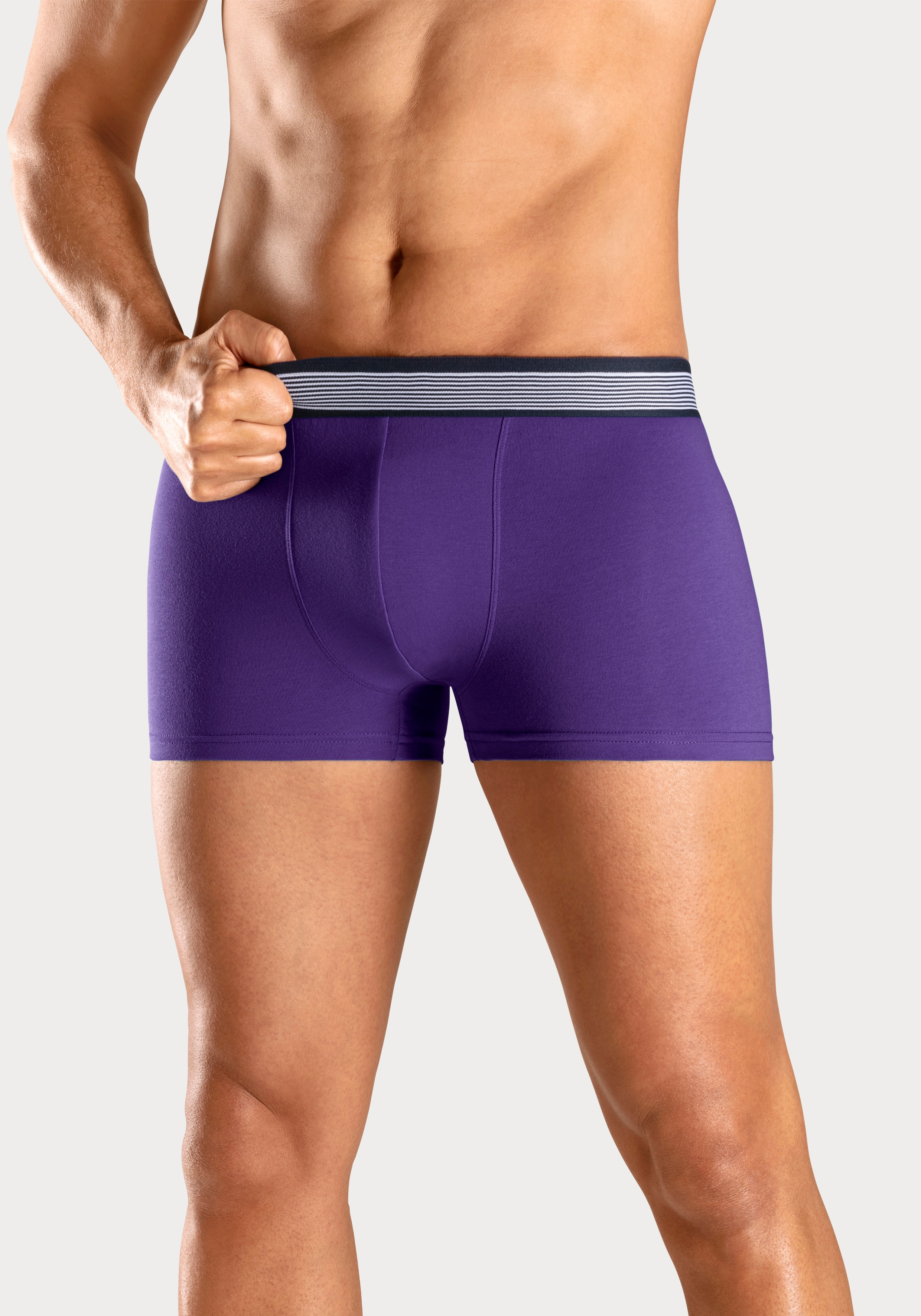 Thumbnail - H.I.S Boxer "Boxershorts für Herren" Packung, 4 Stk. mit gestreiftem Webbund