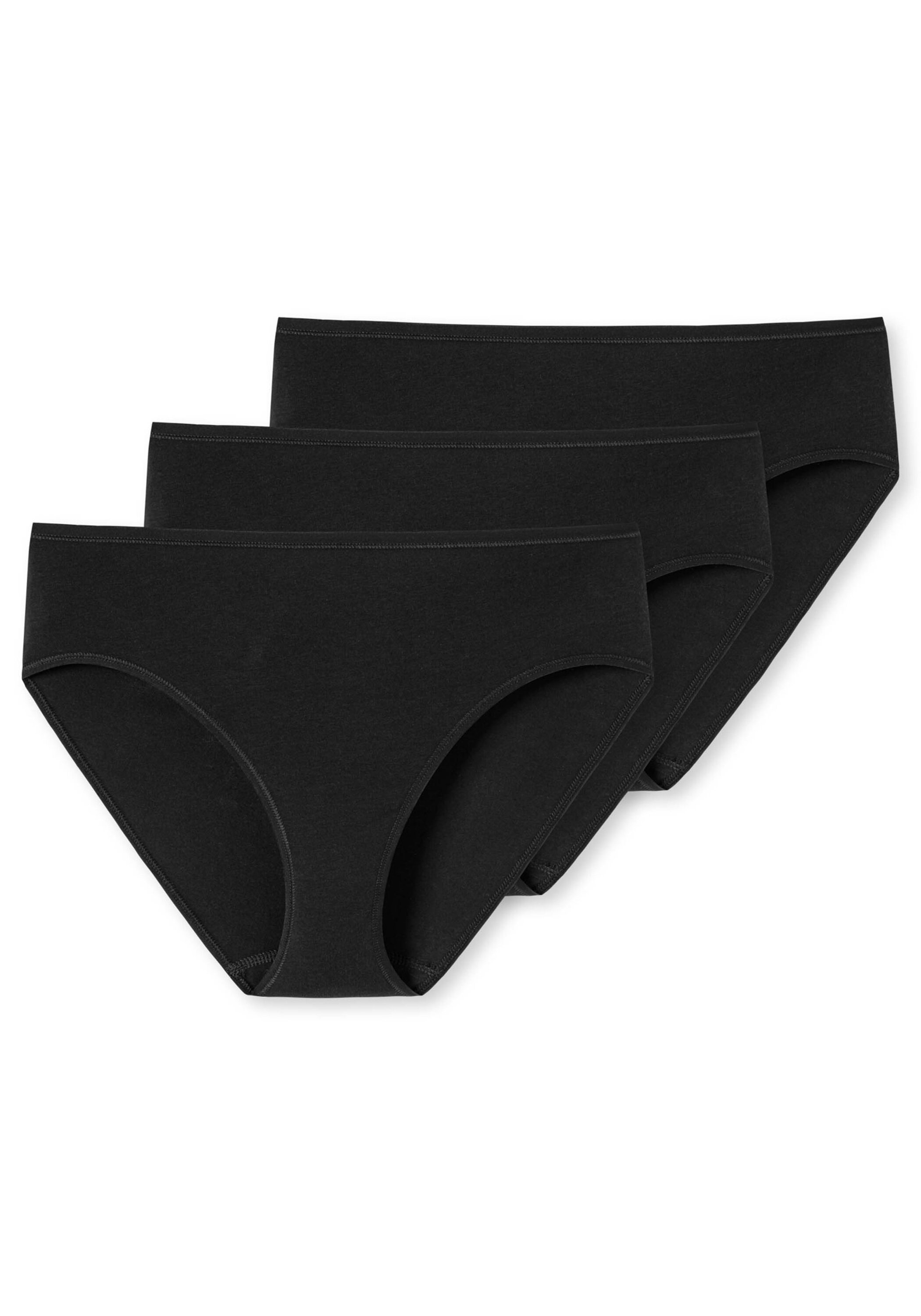 SCHIESSER Damen Slip "Slip 3er Pack", Gr. 44, schwarz, Obermaterial: 95% Baumwolle CO. 5% Elasthan EL., Unterhosen