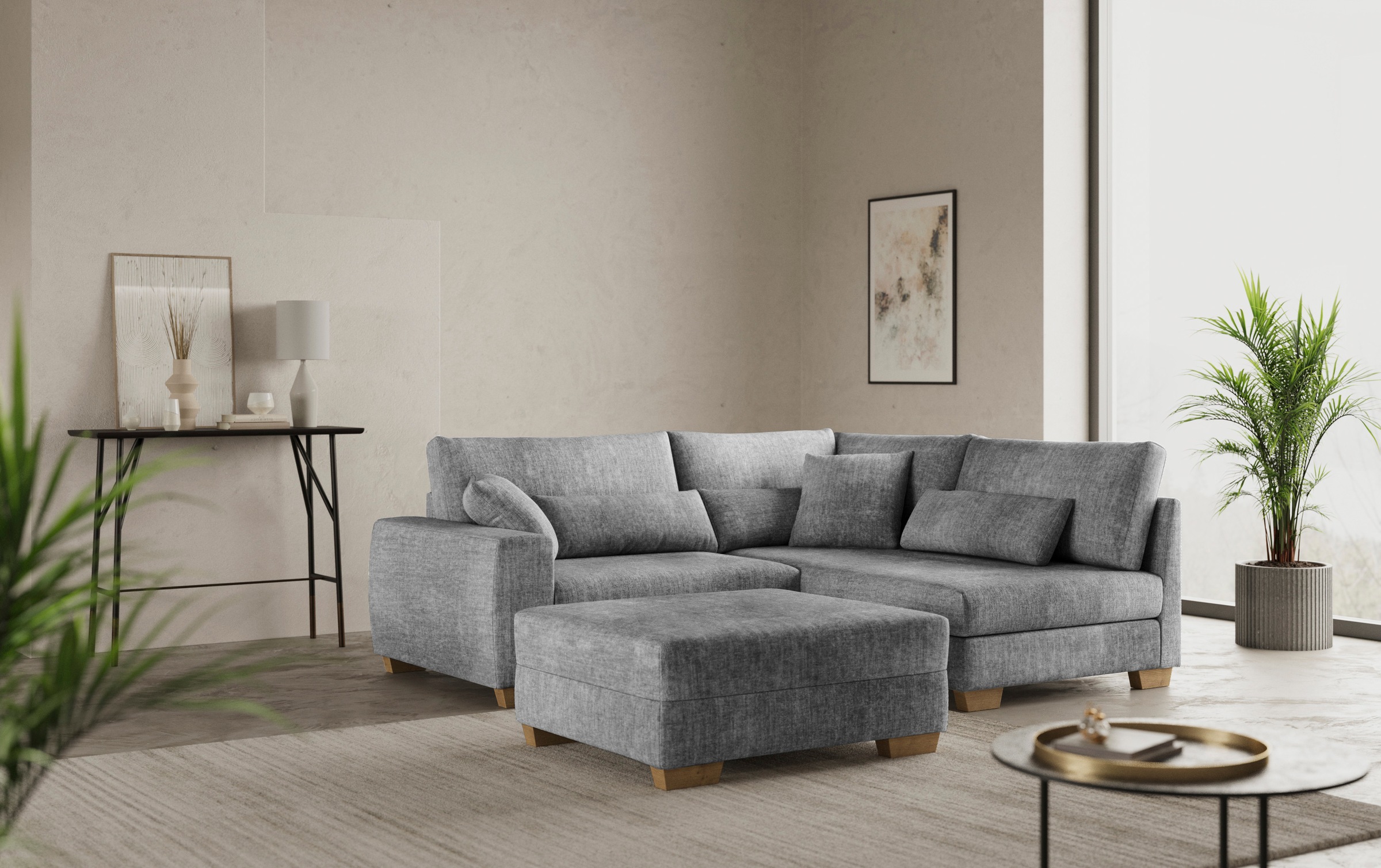 Mr. Couch Hocker »Helena«, Mit DuraSpring-Taschenfederkern, bis 140 kg belastbar