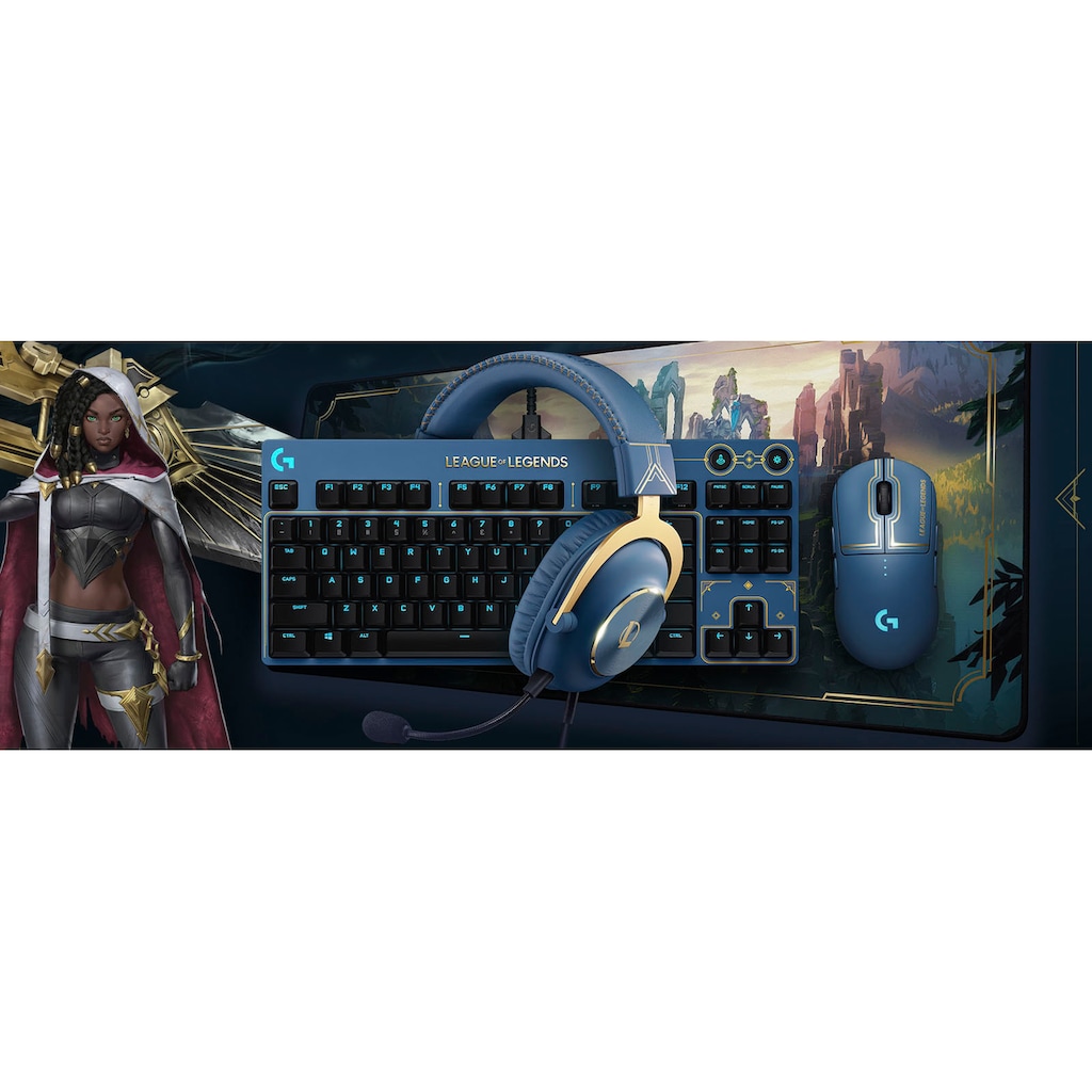 Logitech G Gaming-Tastatur »G PRO League of Legends Edition«, (Funktionstasten-USB-Anschluss-Antirutsch-Füße)