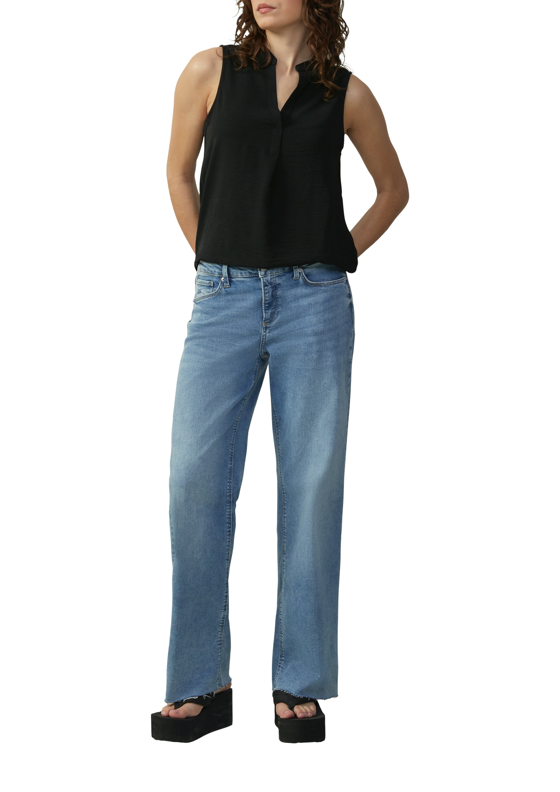 QS Klassische Bluse ohne Ärmel günstig online kaufen