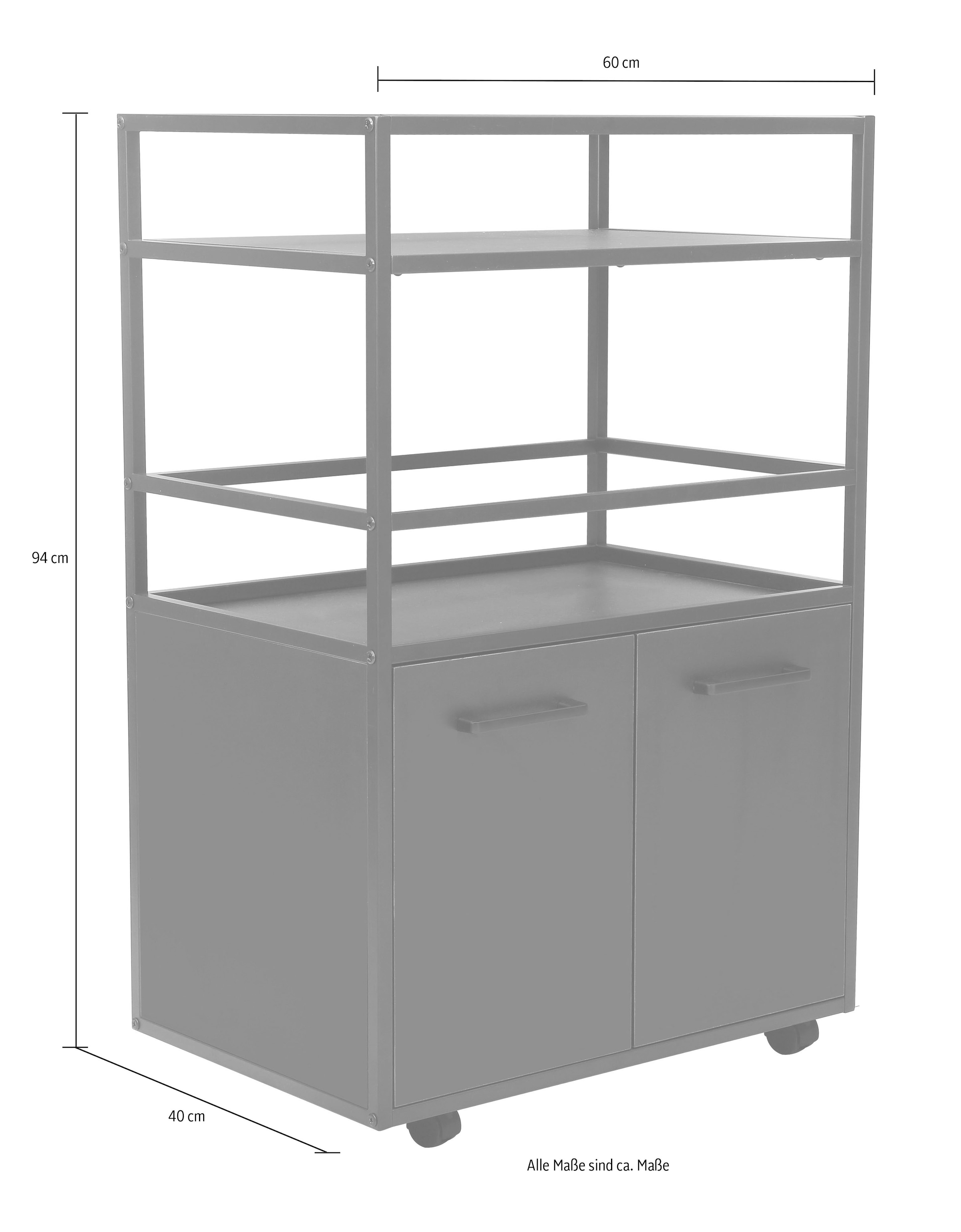 INOSIGN Barschrank »Perth«, (1 St.), Auf Rollen und mit zwei Einlegeböden