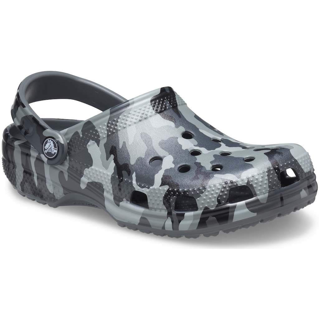 Crocs Clog »Classic Printed Camo Clog«, Sommerschuh, Gartenschuh, Poolslides, mit allover Muster