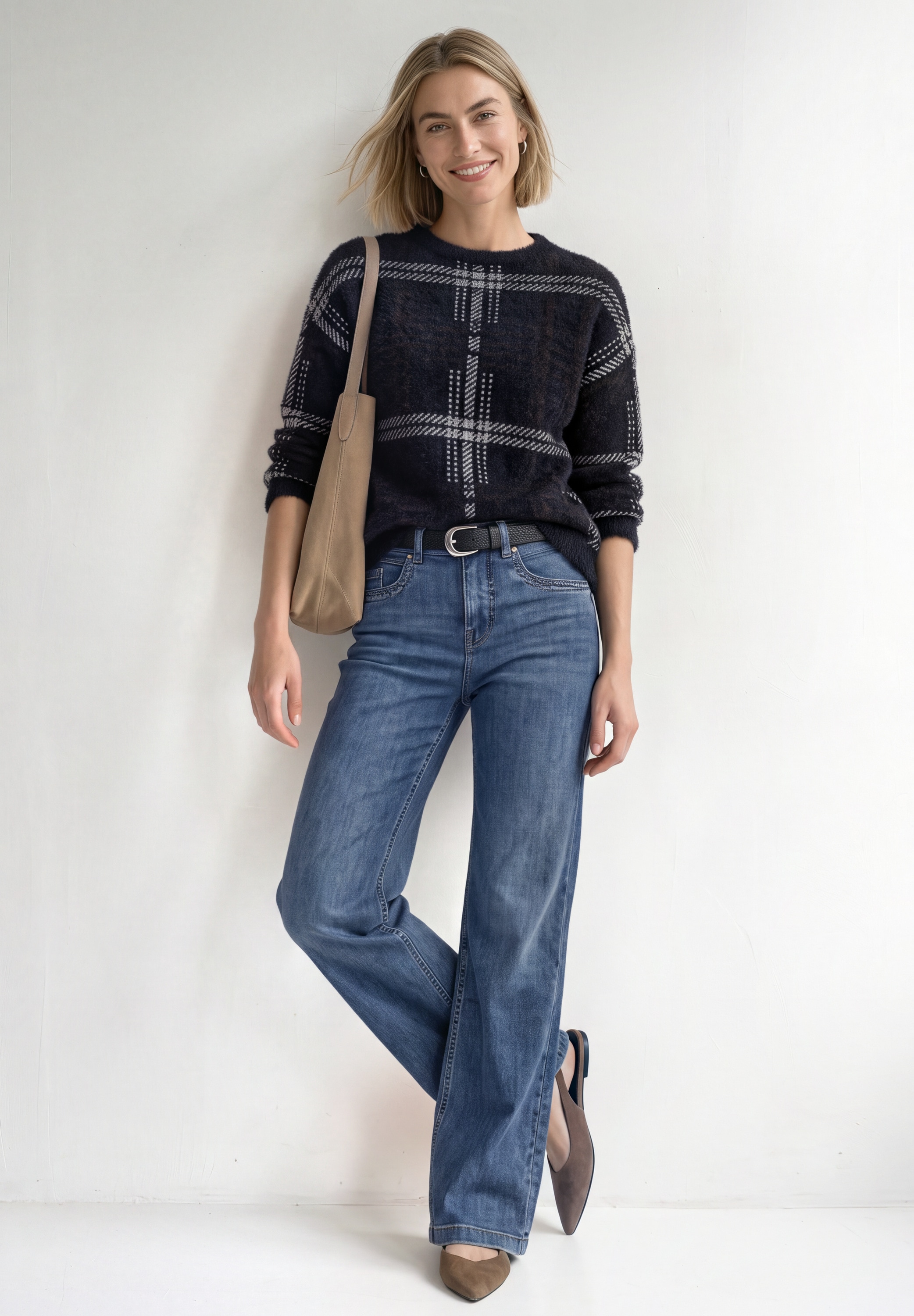 STREET ONE Strickpullover mit Karomuster