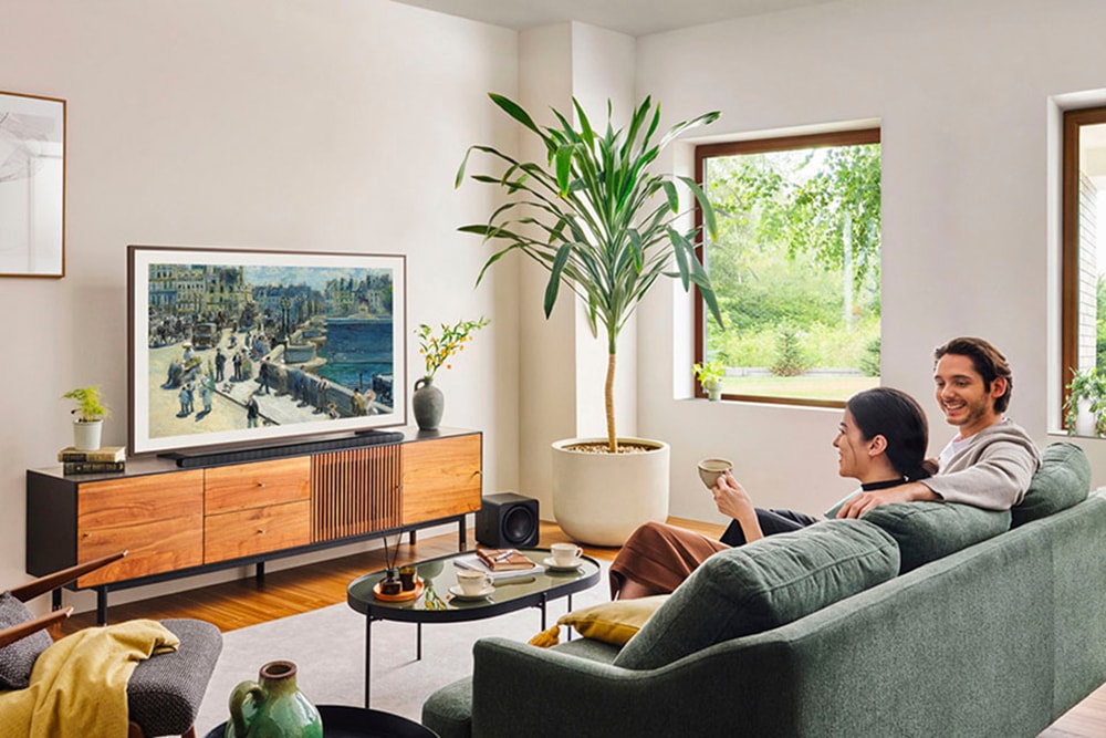 Samsung QLED-Fernseher »GQ85LS03DAU«, 4K Ultra HD, Smart-TV, The Frame, Mattes Display, Art Mode, Austauschbare Rahmen, Dolby Atmos