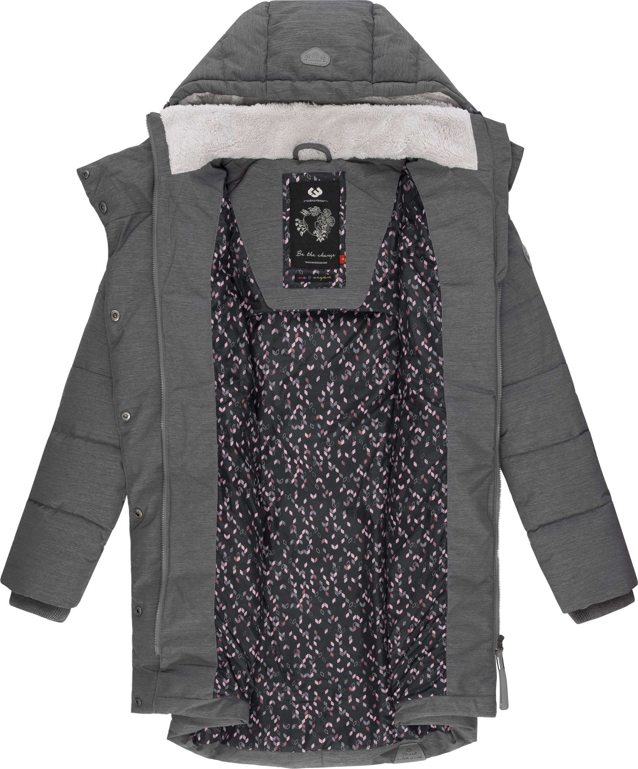 Ragwear Wintermantel »Pavla«, stylischer Winterparka mit Teddyfutter und Kapuze