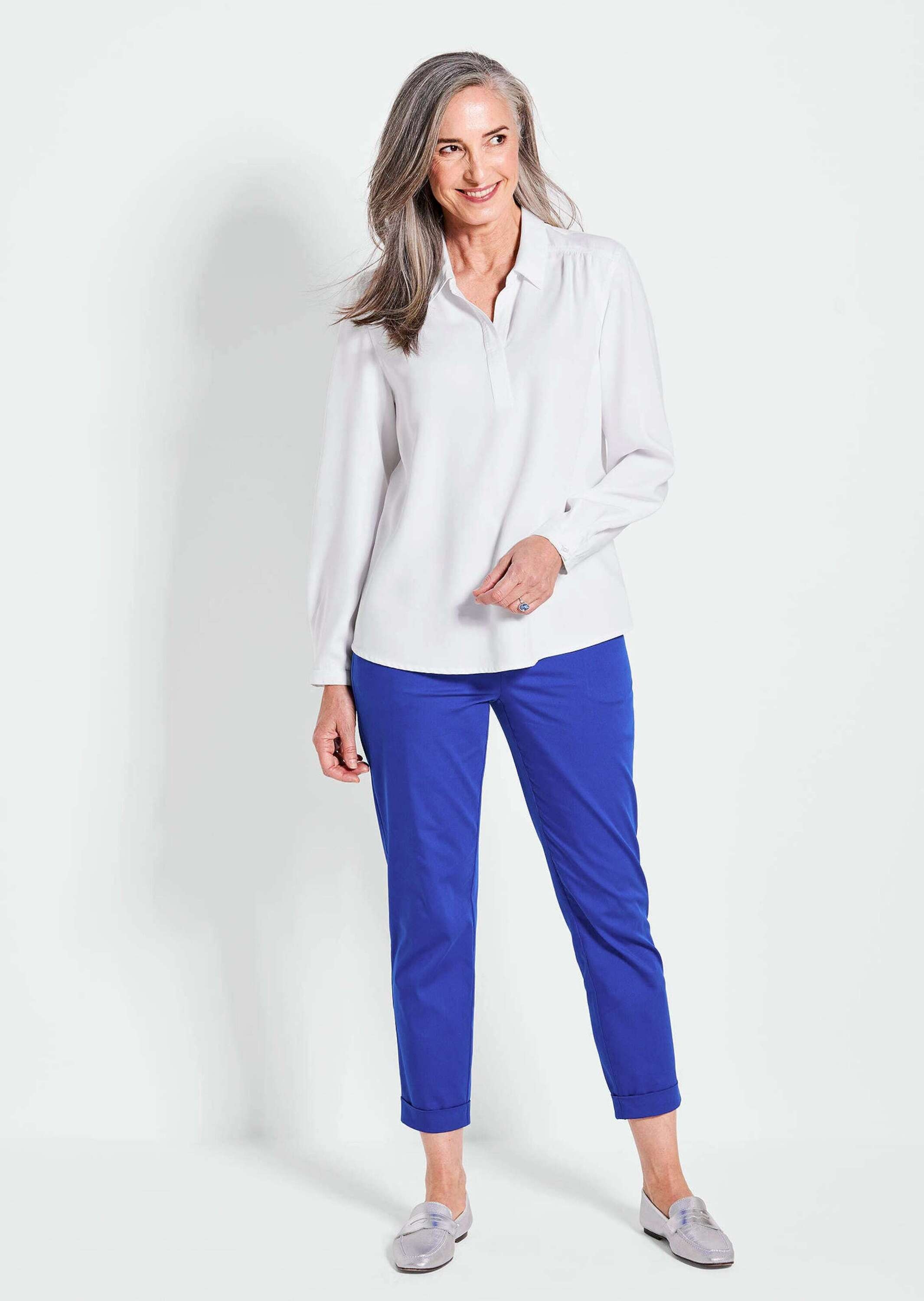 GOLDNER Hemdbluse »Elegante Viskosebluse mit Hemdkragen«
