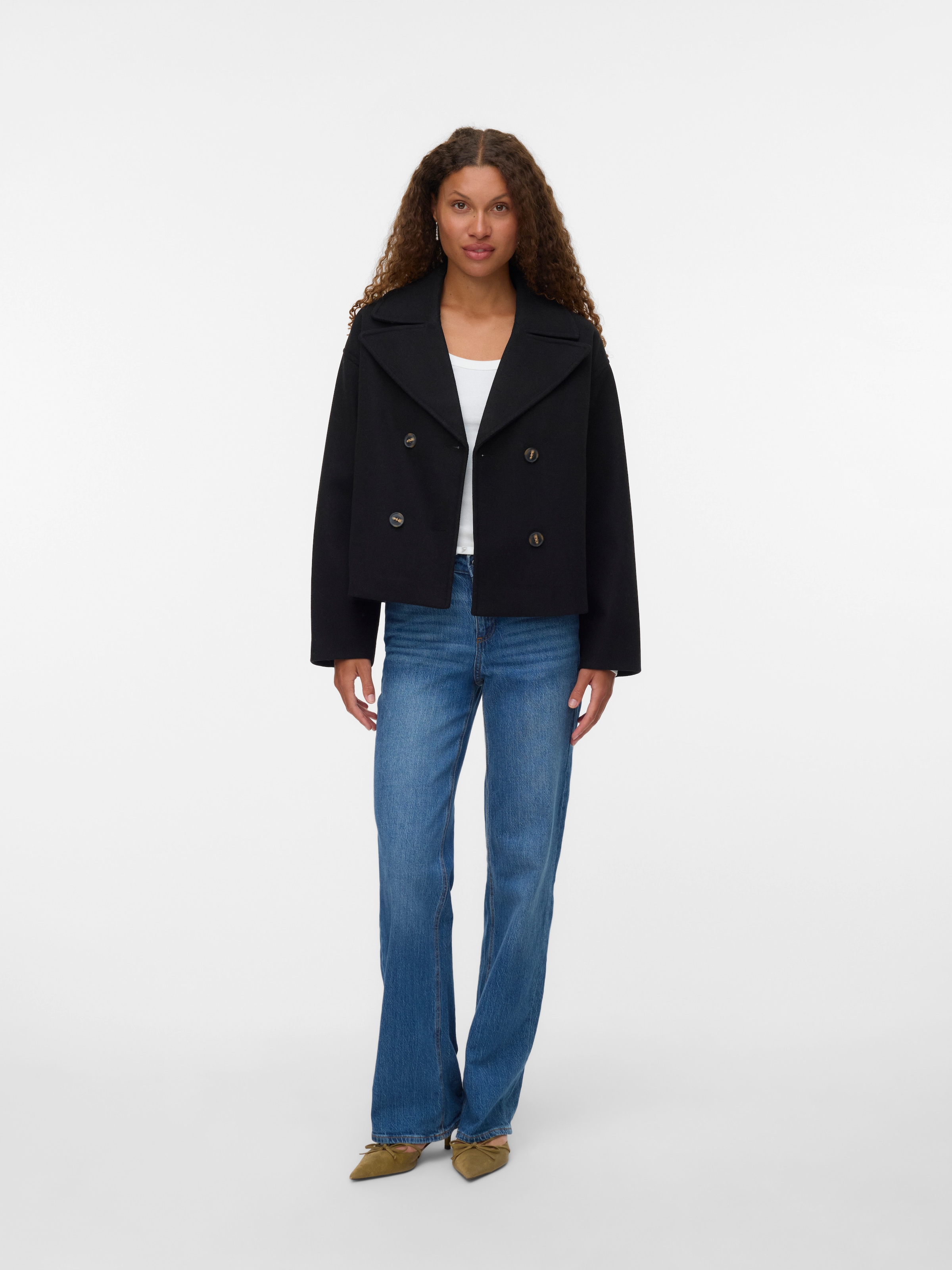 Vero Moda Cabanjacke »VMVINCELINE SHORT JACKET NOOS« mit Knopfleiste