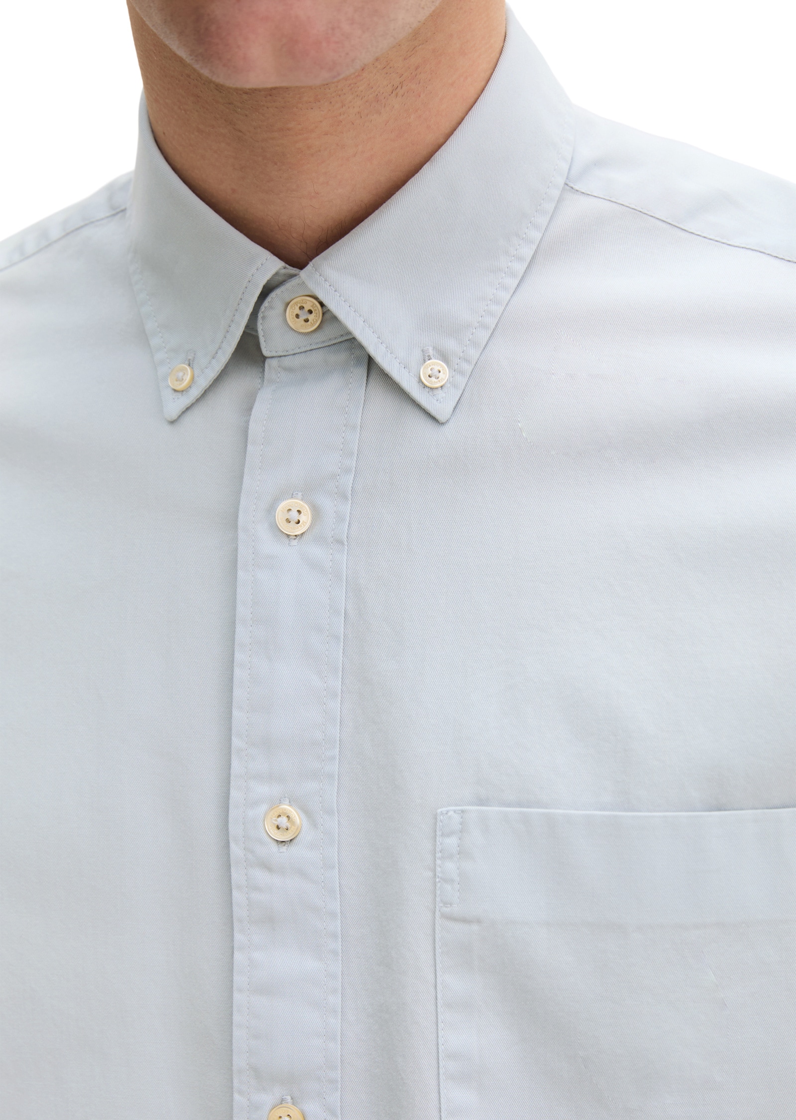 Marc O'Polo Langarmhemd »mit recycelter Baumwolle«