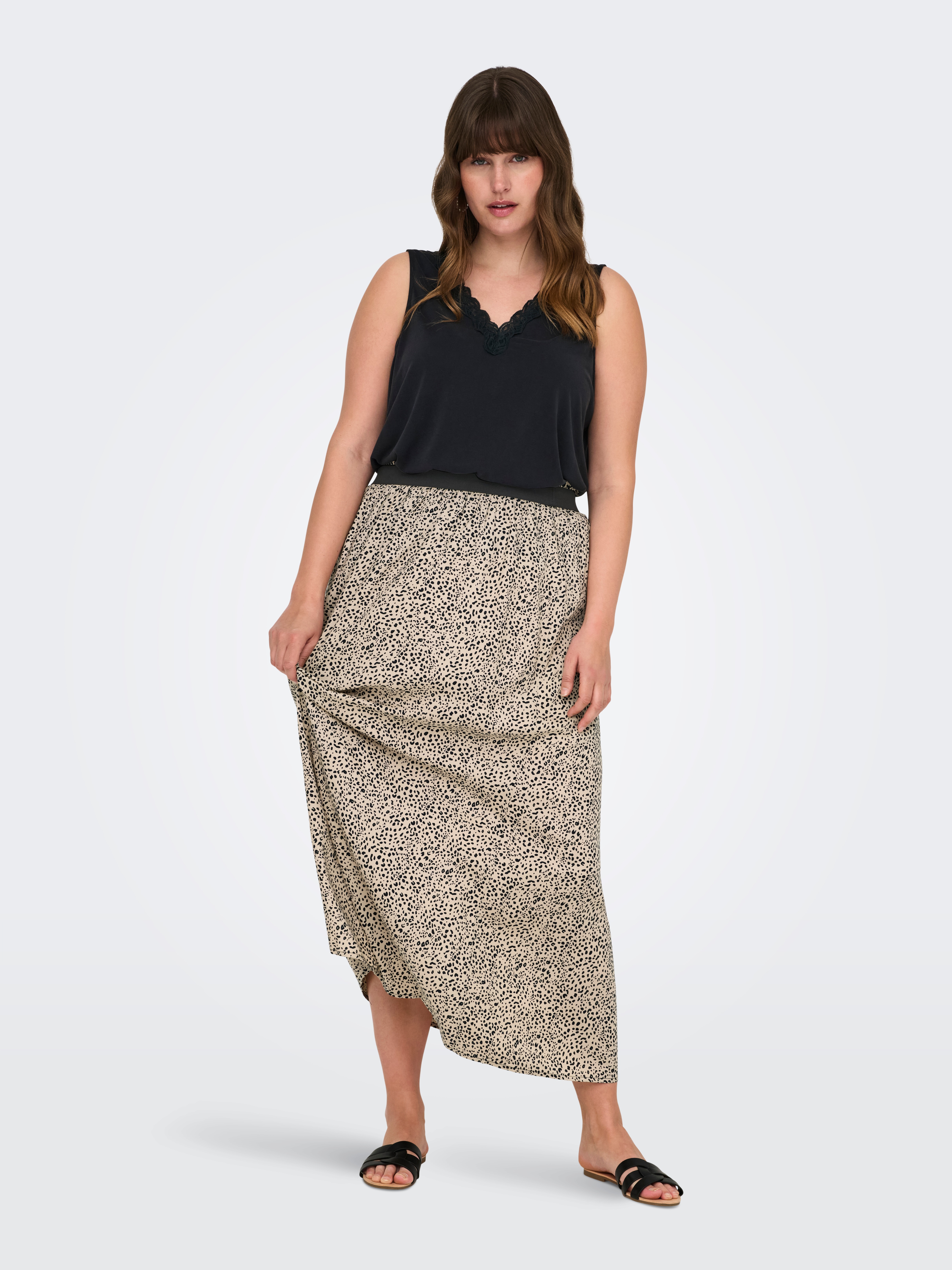 Thumbnail - ONLY CARMAKOMA Maxirock "CARVENEDIG LIFE LONG SKIRT NOOS"