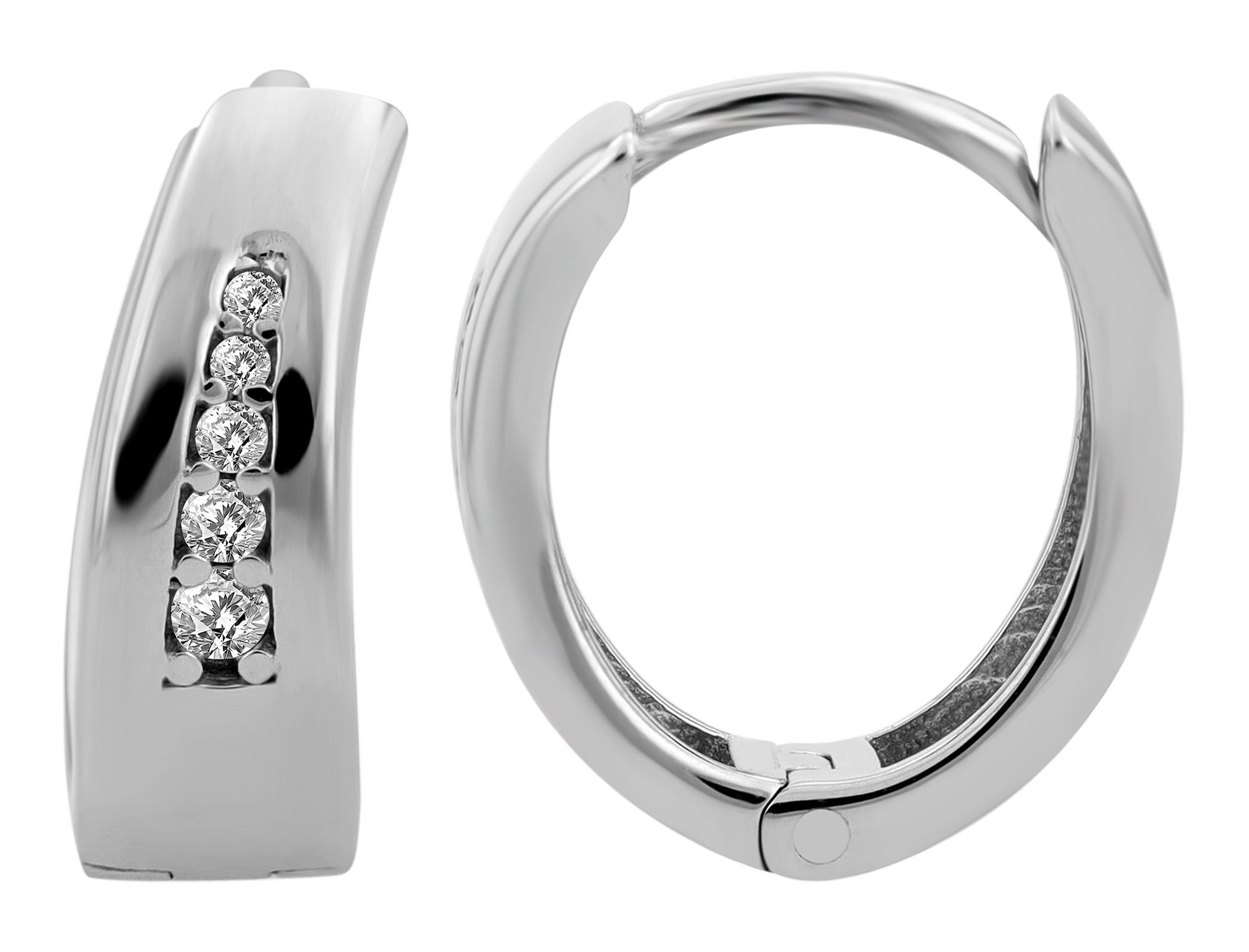 Adelia´s Klappcreolen "Damen Ohrringe – Klappcreole aus 925 Silber mit Zirk günstig online kaufen