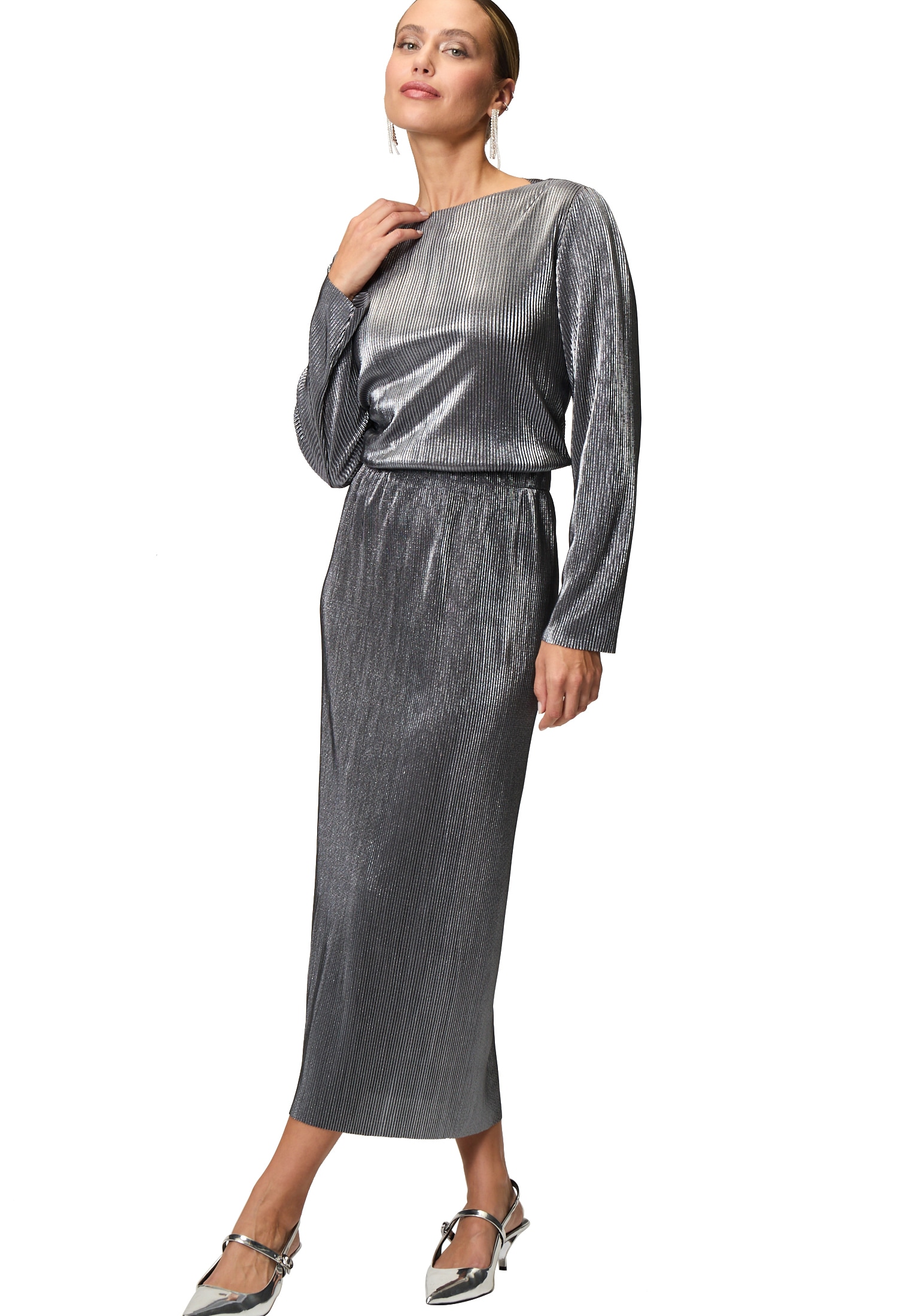 Zero Kurzarmshirt »zero Plissee Shirt mit Metallic Optik«, (1 tlg.), strukturiert