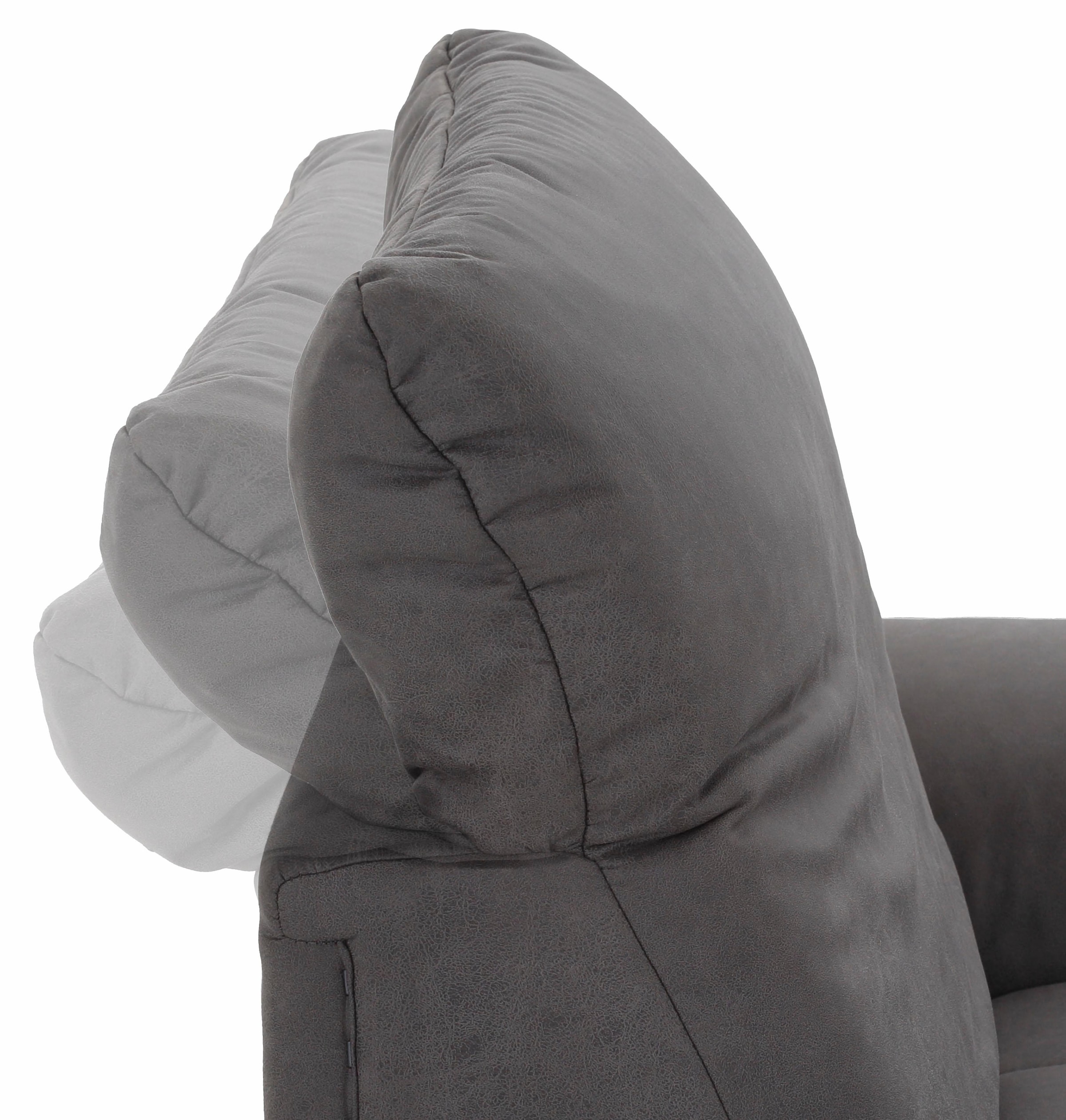 Home affaire Ecksofa »Lyla L-Form«, mit Recamiere, wahlweise mit Rückenfunktion und zusätzlich mit Bett