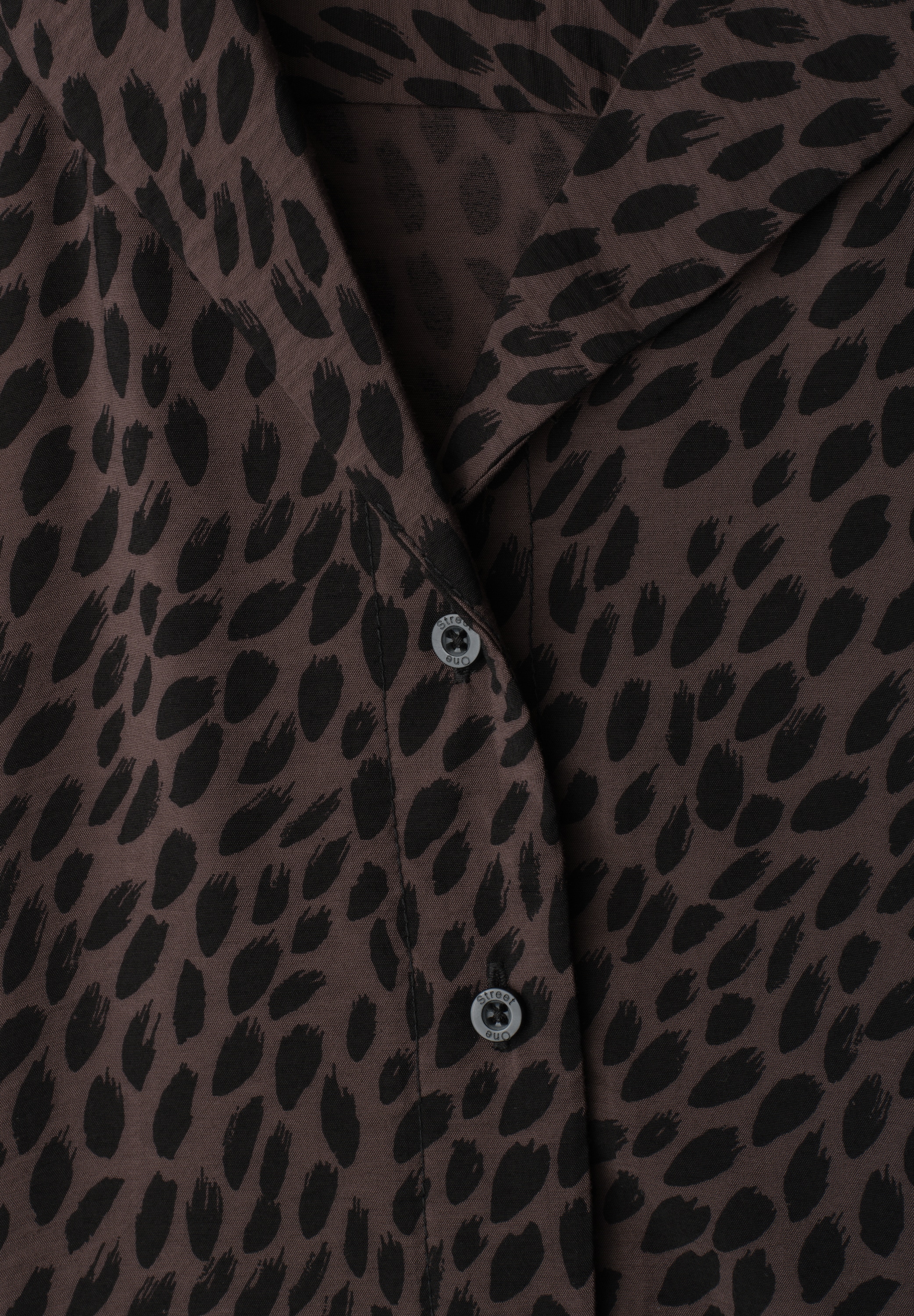 STREET ONE Midikleid Eingrifftaschen mit Leo-Muster