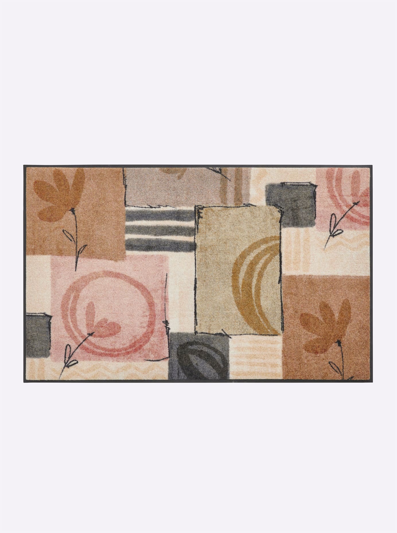 Fußmatte, B:75cm H:7mm L:120cm, rosa, Polyamid, Flur, Teppiche