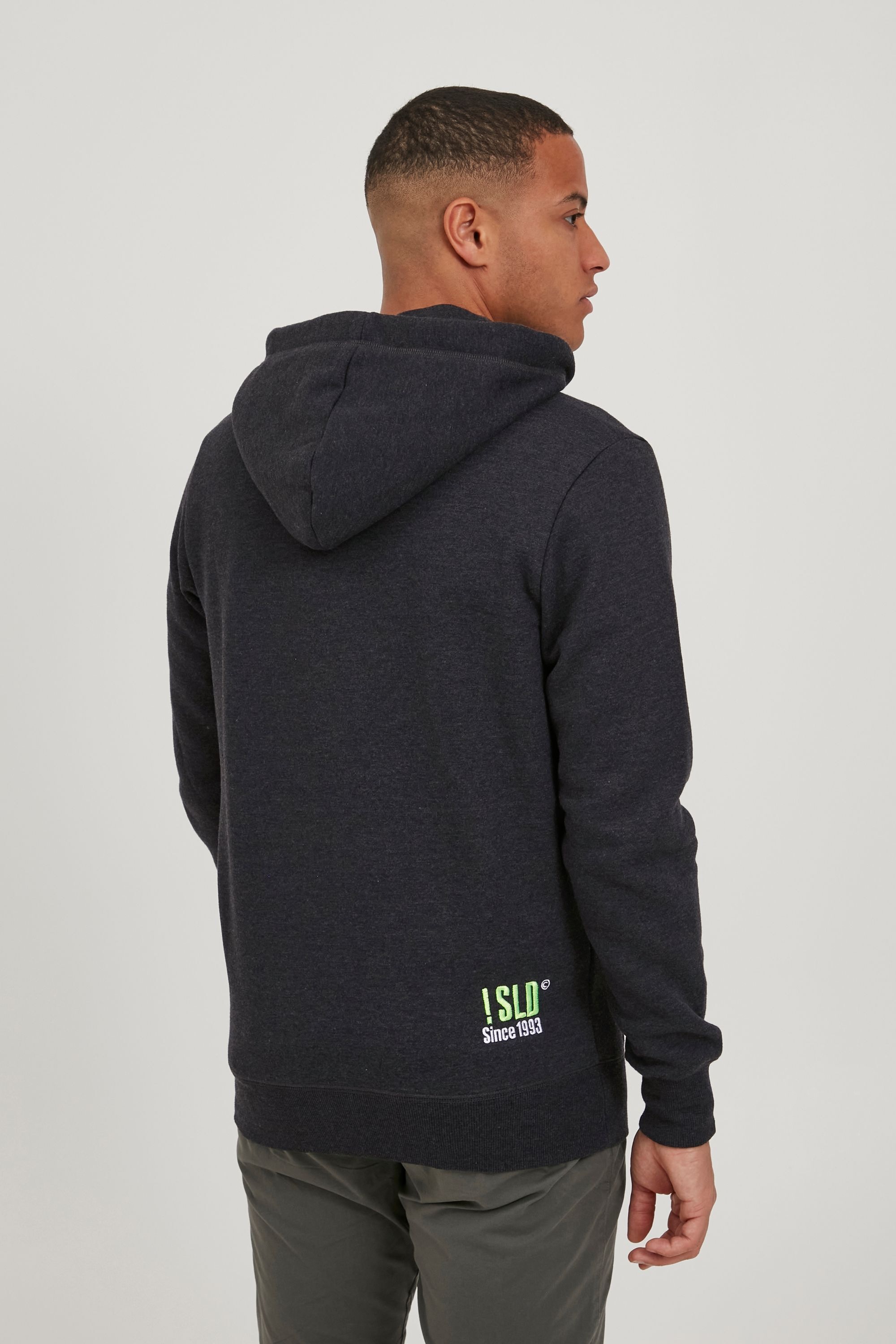 !solid Kapuzensweatjacke SOLID "Kapuzensweatjacke SDBennZip", Herren, Gr. S, grau (dar grau m), Obermaterial: 50% Baumwolle CO. 50% Polyester PES., Sweatjacken 3