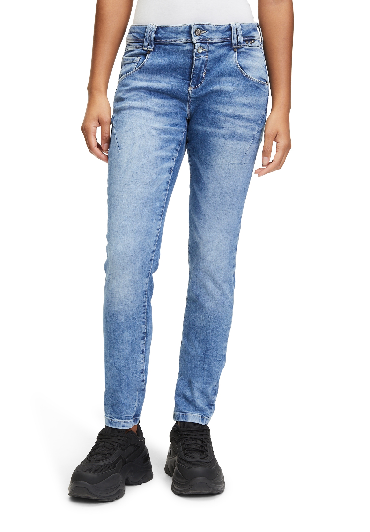 Cartoon Boyfriend-Jeans "Damen Boyfriend-Hose mit Reißverschluss" günstig online kaufen