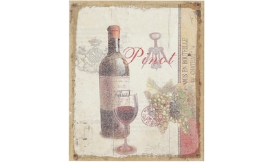Ambiente Haus Leinwandbild »Leinwand Bild Pinot - Wein 30x25cm«, (1 St.) kaufen