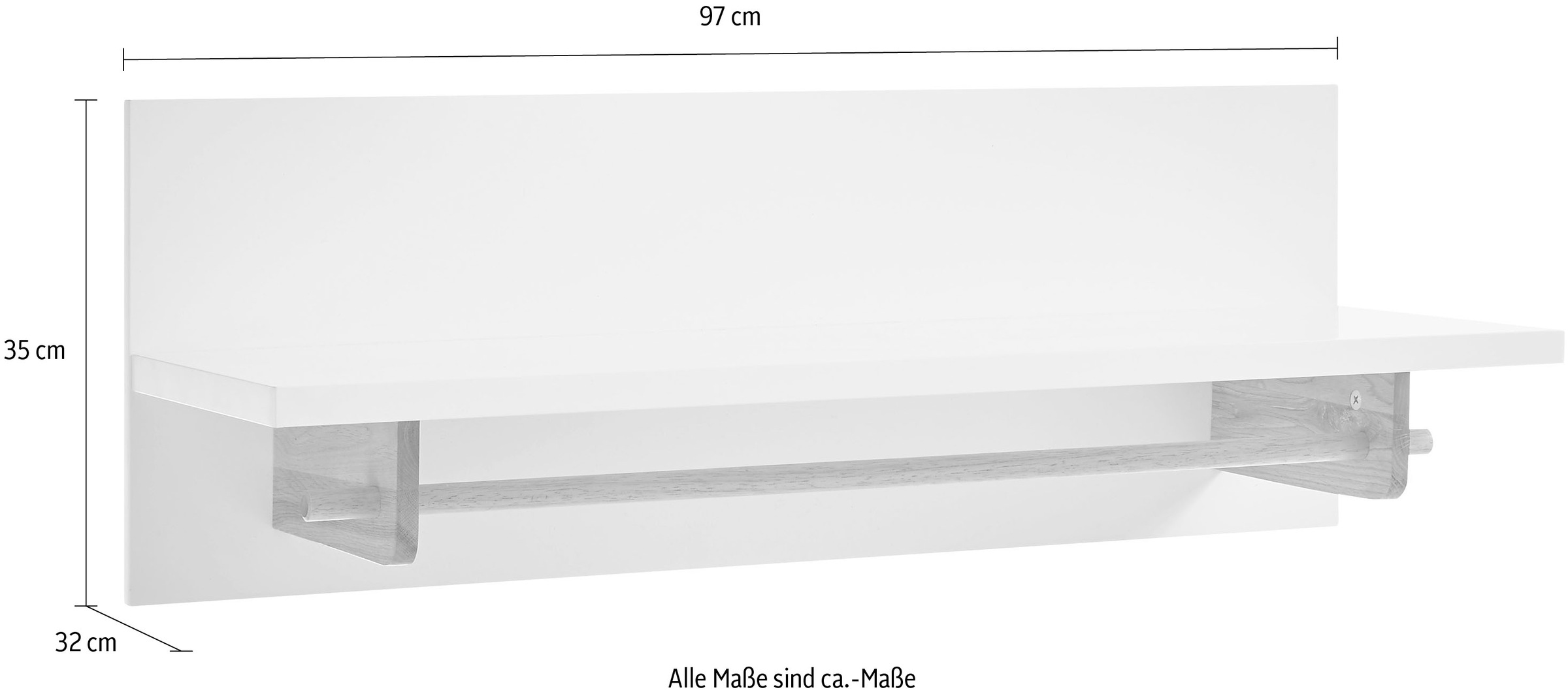 MCA furniture Garderobenpaneel »Cervo«, (1 St.), Breite ca. 97 cm