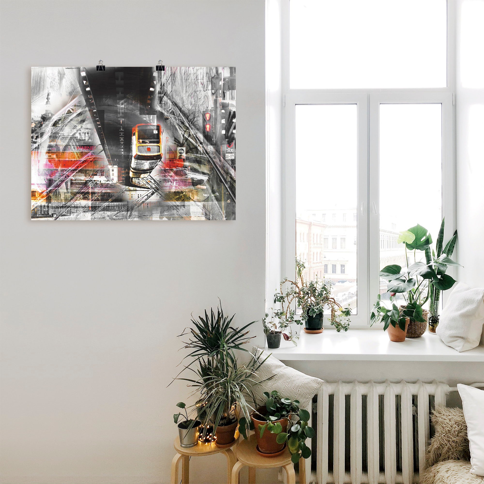Artland Wandbild »Moderne Kunst«, Züge, (1 St.), als Leinwandbild, Wandaufkleber oder Poster in versch. Größen