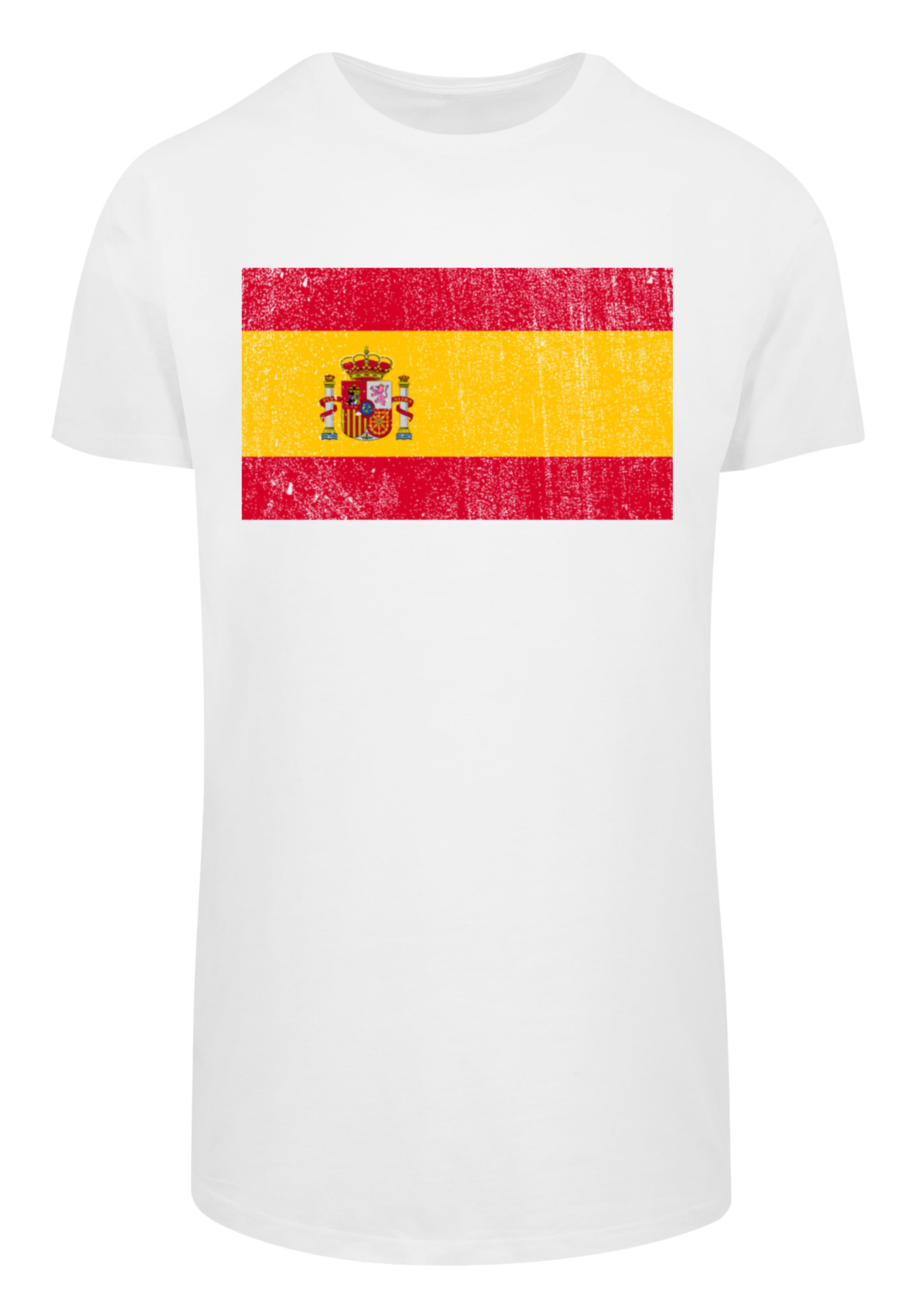 F4NT4STIC T-Shirt »Spain Spanien Flagge distressed«, Print