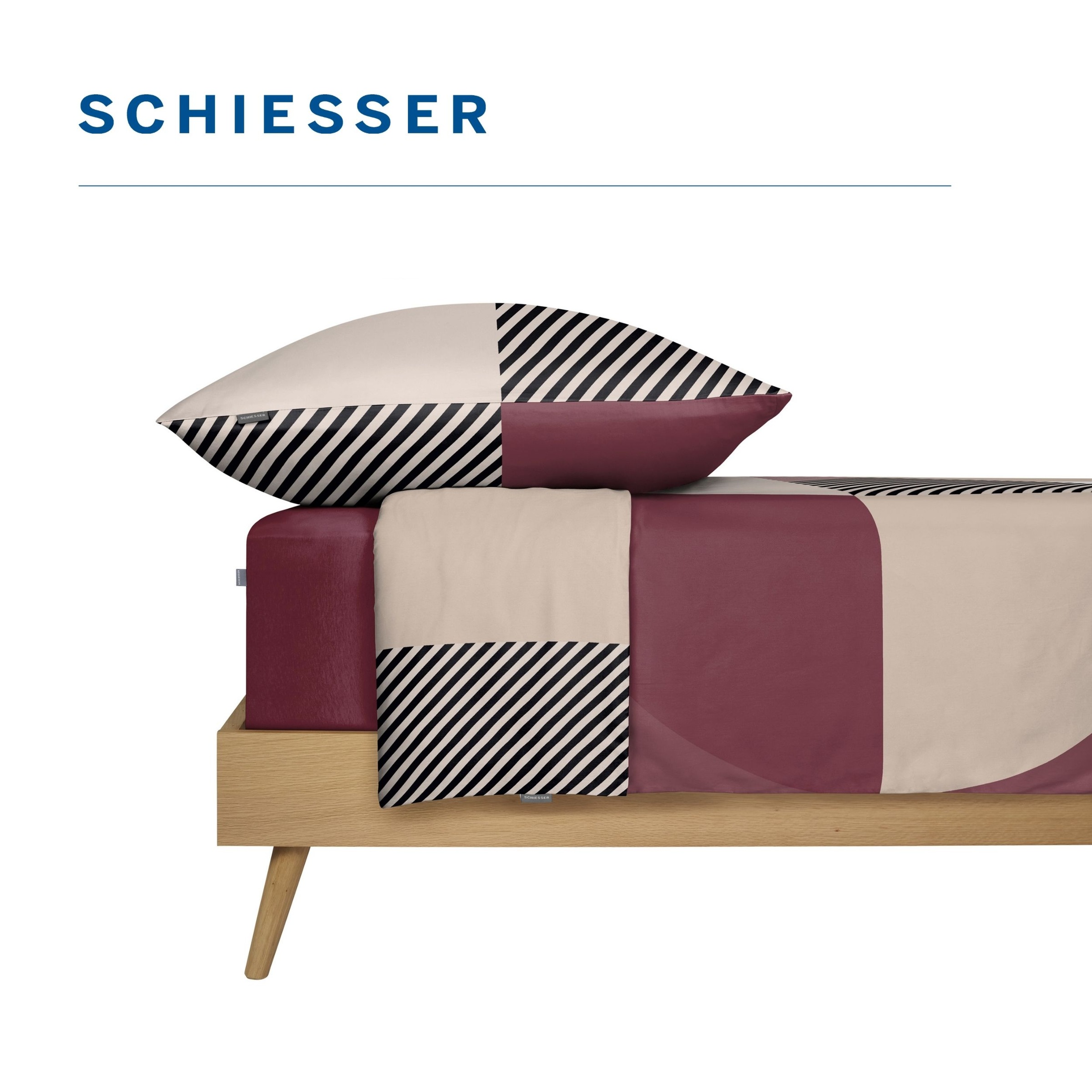 Schiesser Bettwäsche »Volana aus weicher Baumwolle mit Grafikprint« 2 OEKO-TEX® MADE IN GREEN