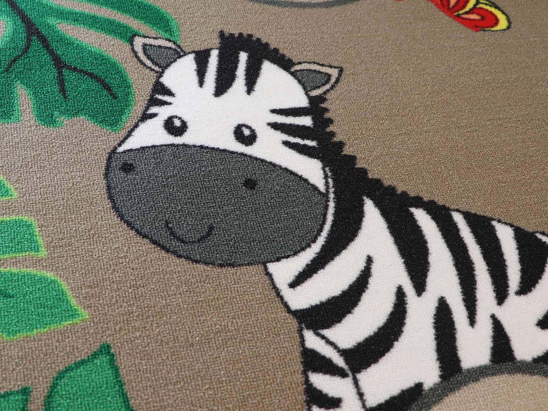 Primaflor-Ideen in Textil Kinderteppich »SAFARI«, rechteckig, 5 mm Höhe, Motiv Tiere der Savanne, Kinderzimmer