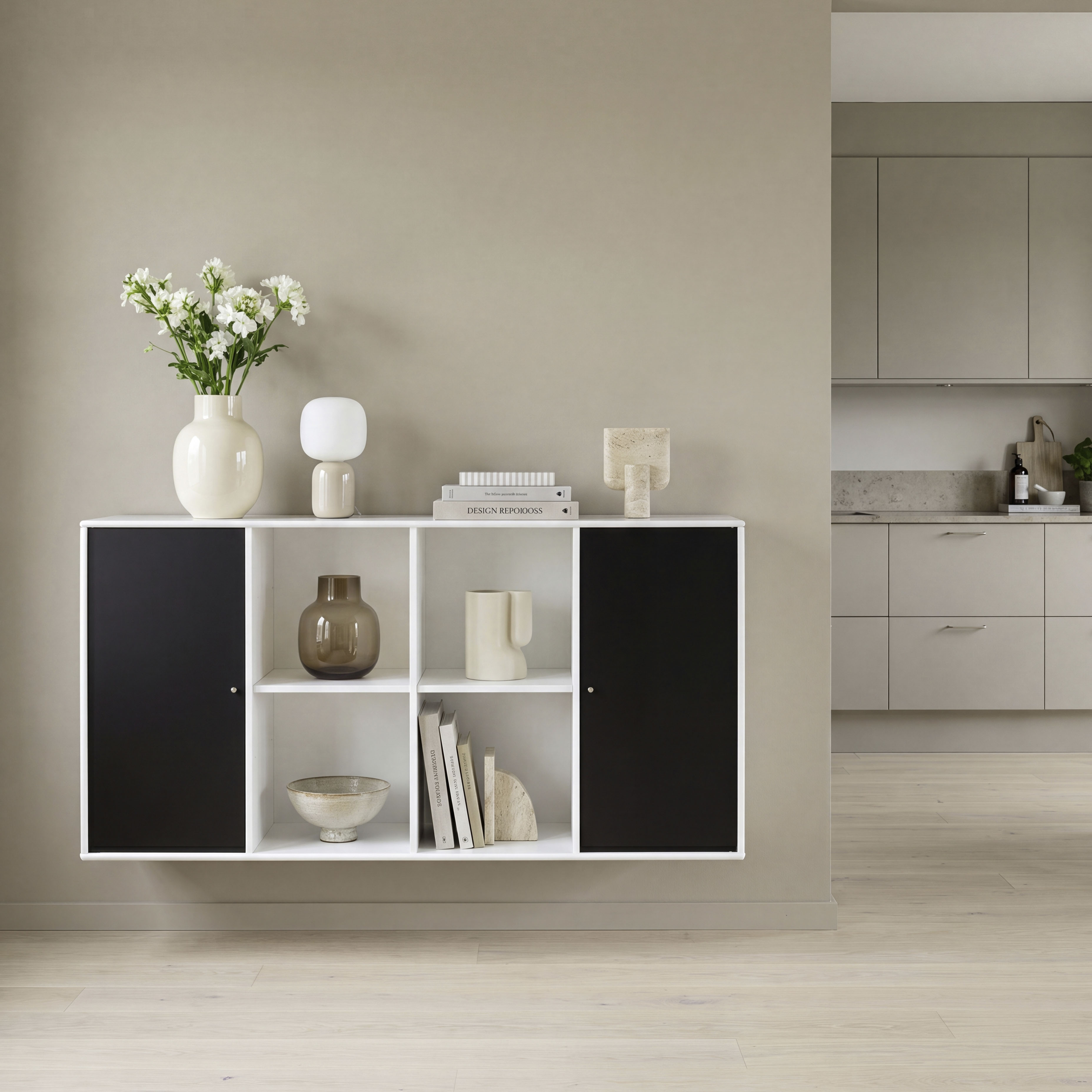 Hammel Furniture Sideboard "Mistral Kubus" mit Türen, Wandmontage/stehend, Breite: 136 cm