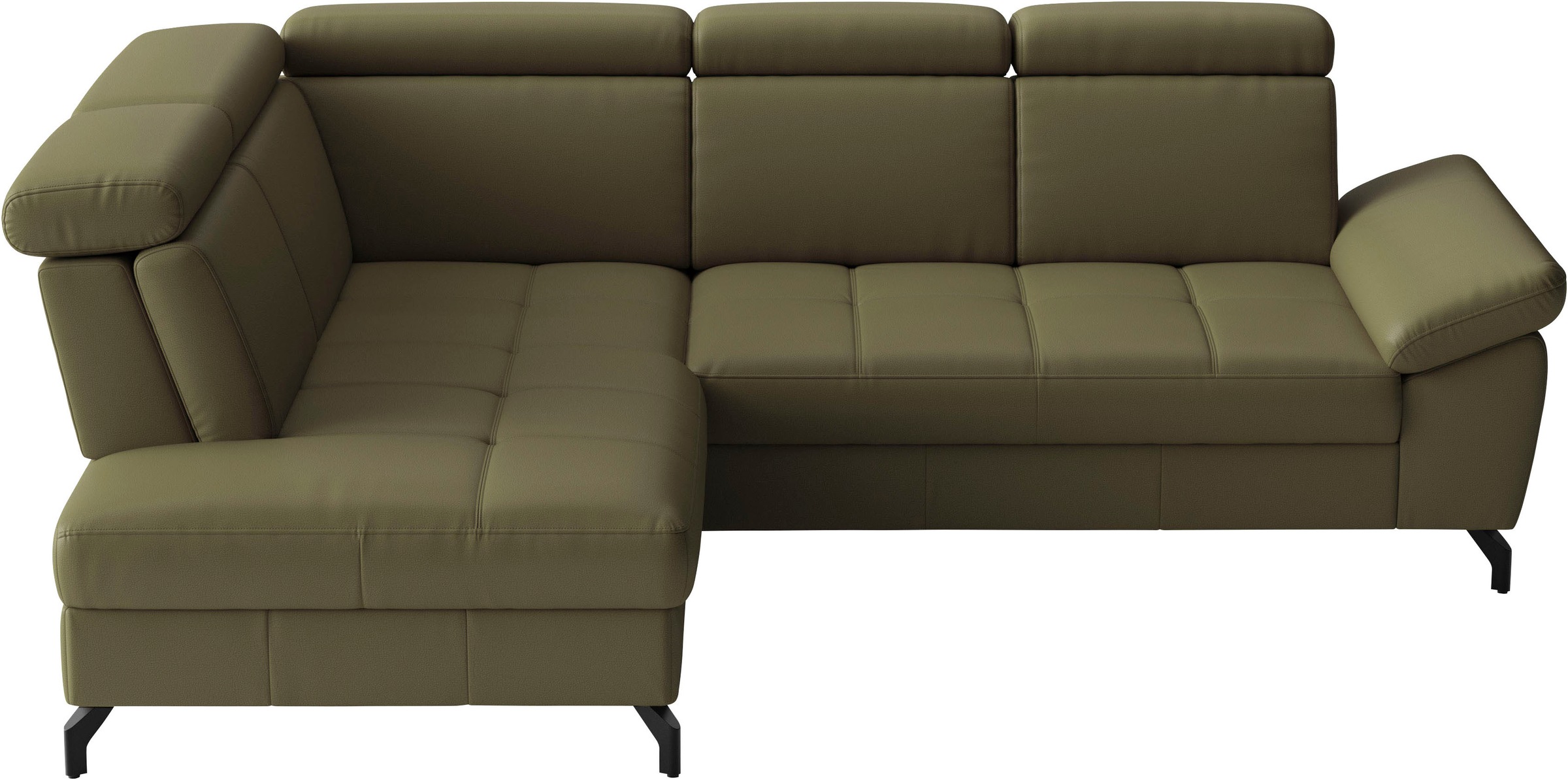 sit&more Ecksofa "Vanity L-Form, B: 254 cm, Leder" Inkl.Sitz-,Kopf-und Armteilverstellung