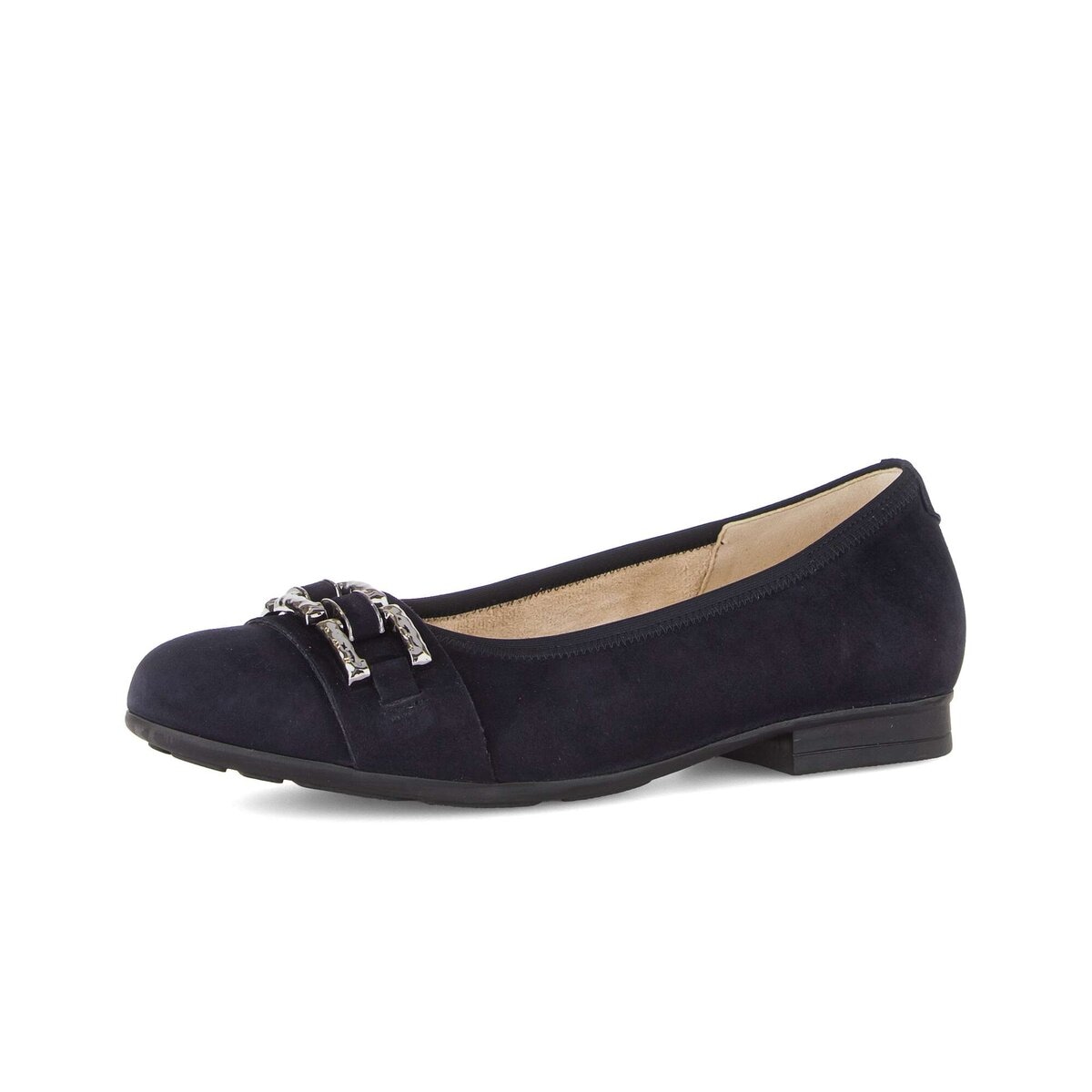 Ballerina GABOR "Eleganter Ballerina", Damen, Gr. 40,5, blau, Schuhe Ballerina
