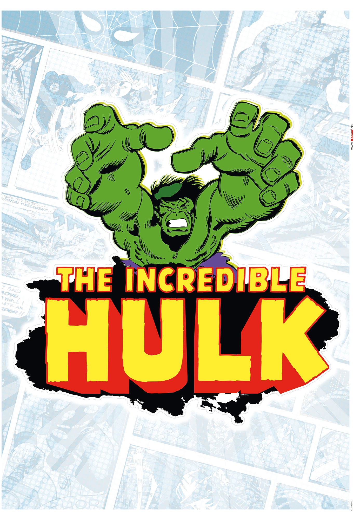Komar Wandtattoo "Hulk Comic Classic", (1 St.), 50x70 cm (Breite x Höhe), selbstklebendes Wandtattoo