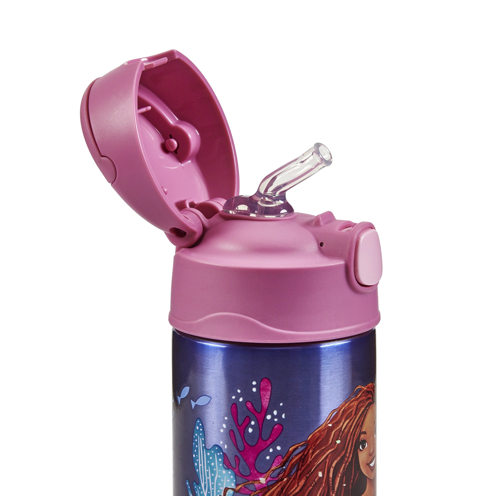 THERMOS Isolierflasche »FUNTAINER STRAW BOTTLE, doppelwandiger Edelstahl, spülmaschinenfest« 0,35l, mit Silikonstrohalm, absolut dicht