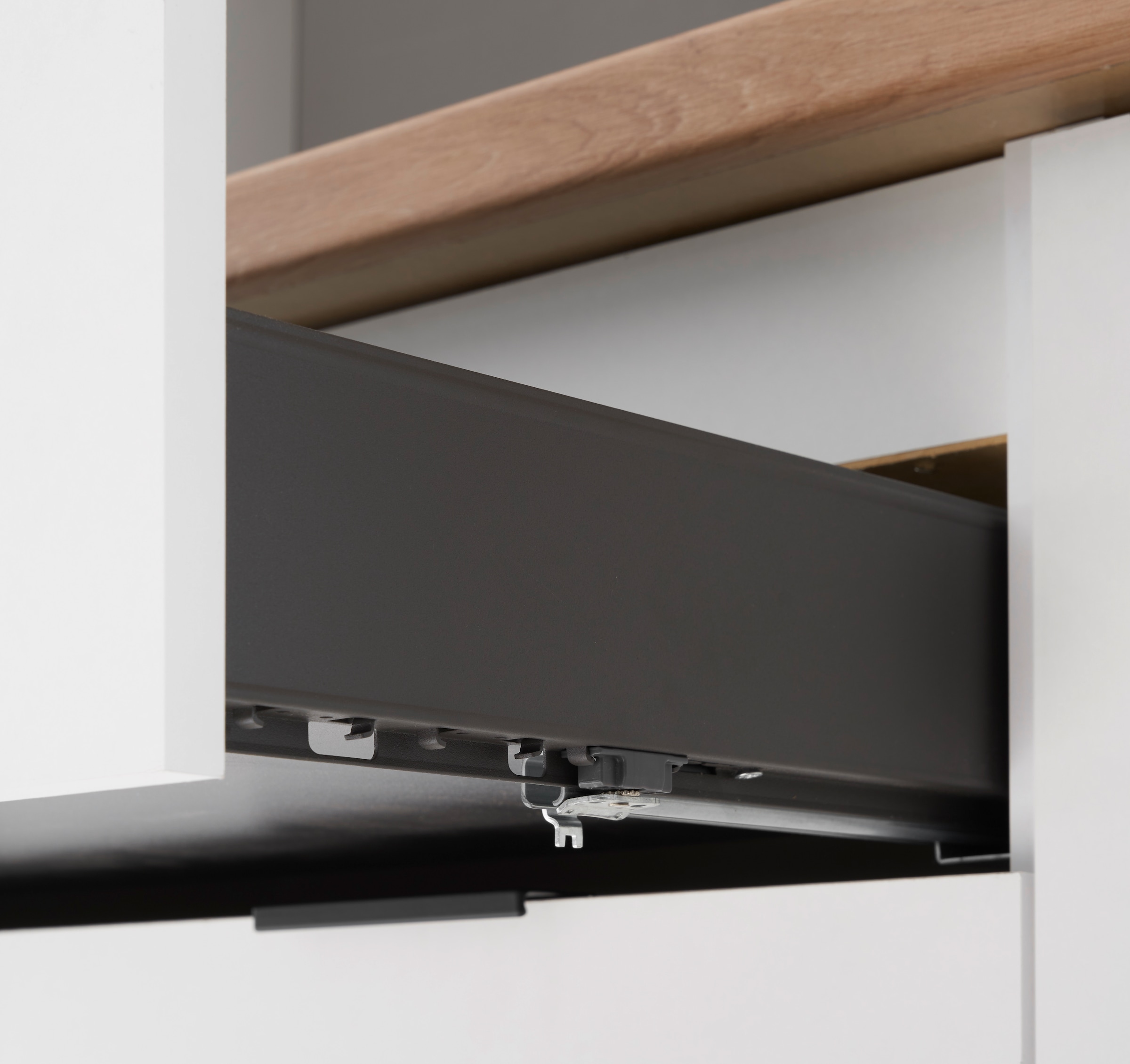 KOCHSTATION Küchenzeile »KS-Georgia, mit 38mm starker Arbeitsplatte«, Breite 260 cm, wahlweise mit E-Geräten und Kühlschrank