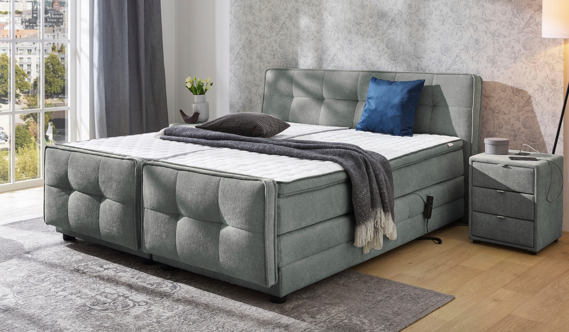 Jockenhöfer Gruppe Boxspringbett "Paloma, Kopf- und Fussteil elektromotoris günstig online kaufen