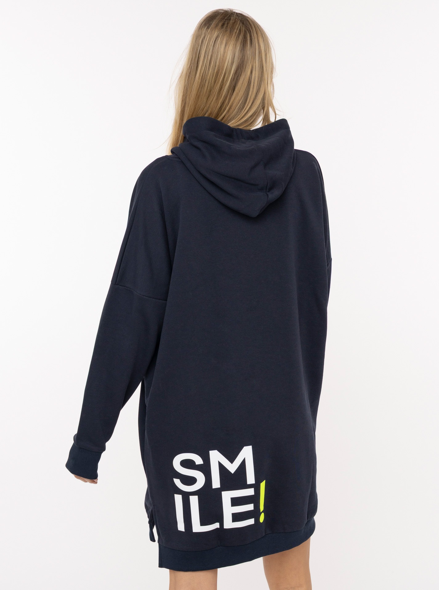 Zwillingsherz Sweatkleid ""Alissa"" Kapuze, Kängurutasche, Neon-Details, Pr günstig online kaufen