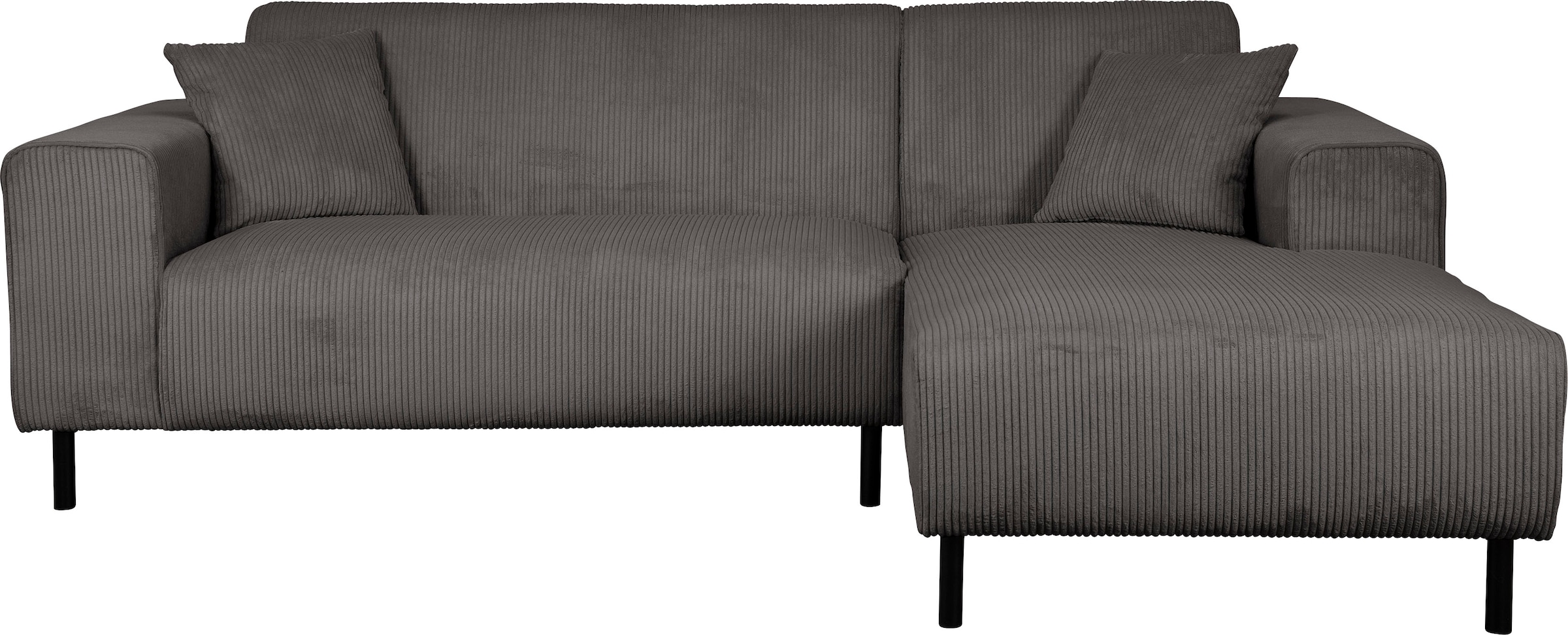 Home affaire Ecksofa »ARROS L-Form mit Wellenunterfederung, Maße B/T/H: 235/163/81 cm«, incl. Zierkissen, mit Recamiere rechts/links bestellbar, auch in Cord