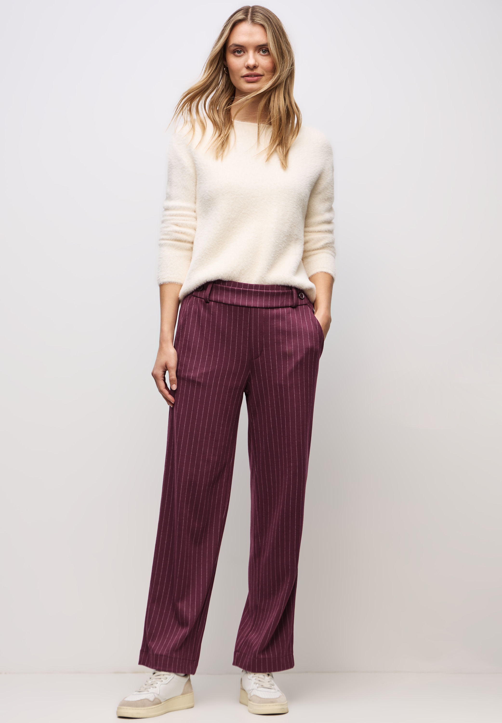 STREET ONE Stoffhose  mit Nadelstreifenmuster