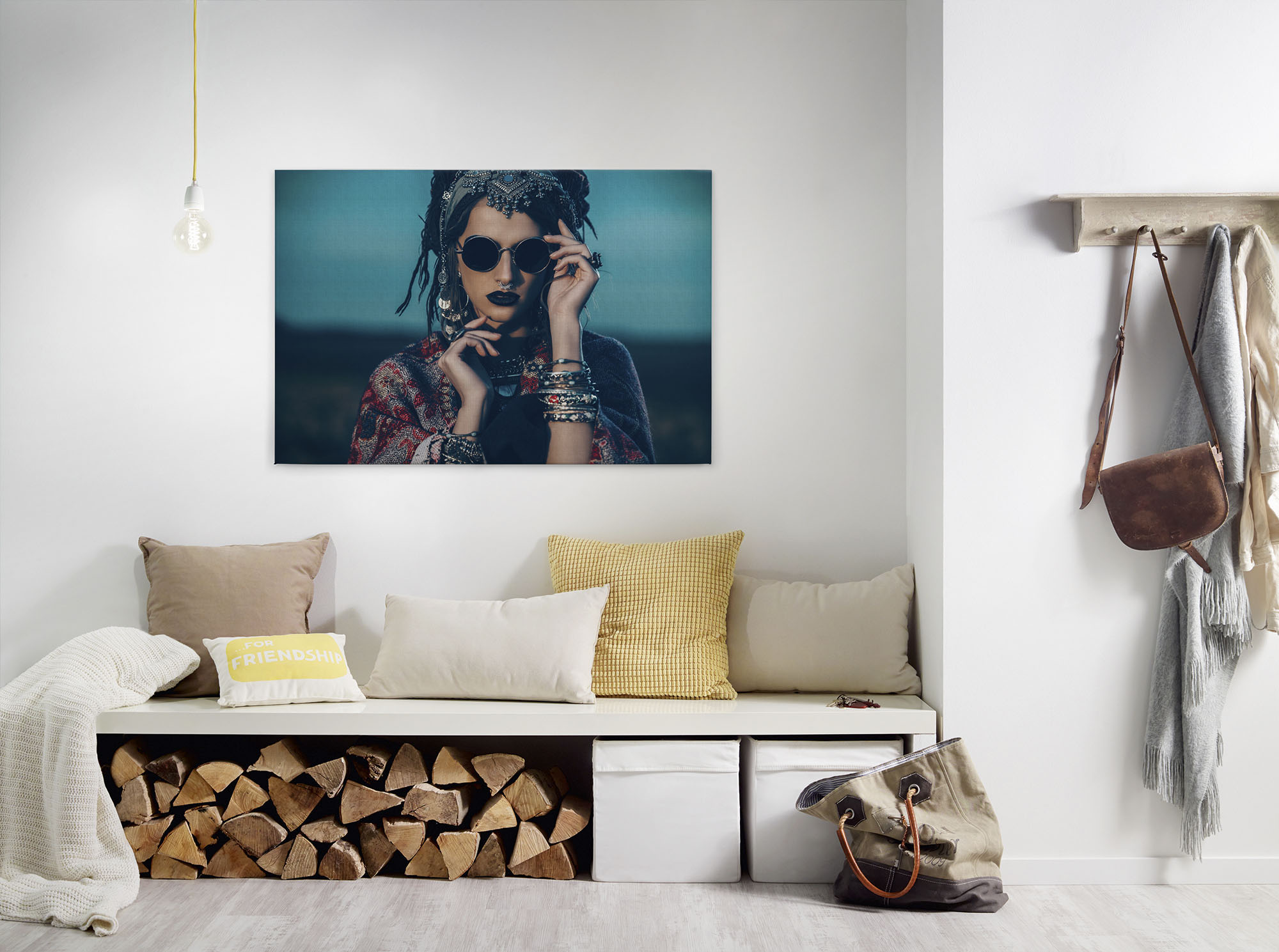 A.S. Création Leinwandbild "la bohème" Kunst Personen 1 Stk. tlg. Keilrahmen Bild Boho Stil Frau Leinwand-Bild Wohnzimmer modern Kinder
