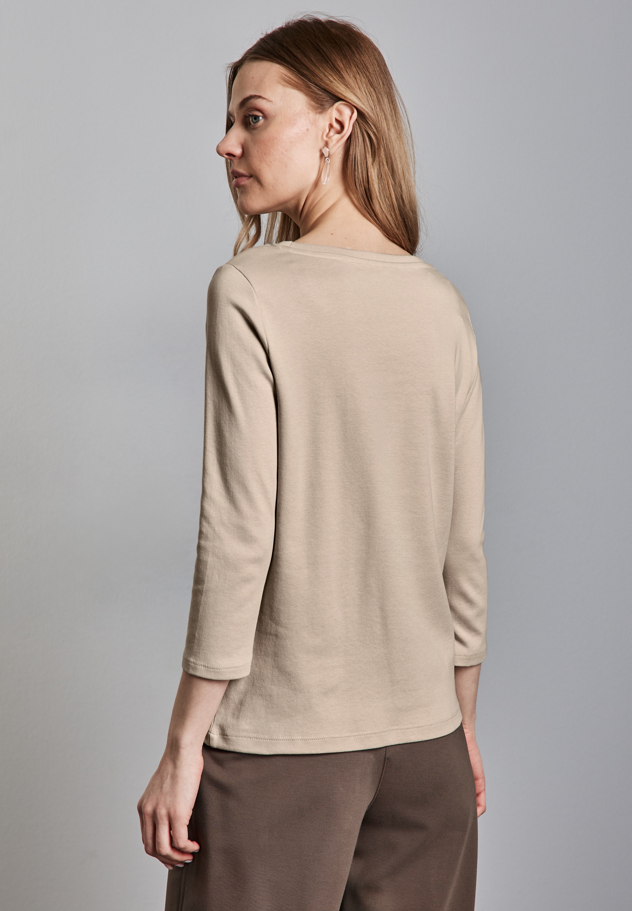 STREET ONE 3/4-Arm-Shirt, mit U-Boot-Ausschnitt