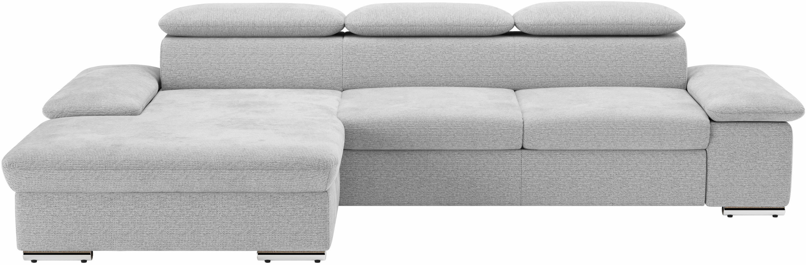 sit&more Ecksofa "Valantine L-Form, B: 286 cm" mit Arm- & Kopfteilverstellung, optional mit Schlaffunktion