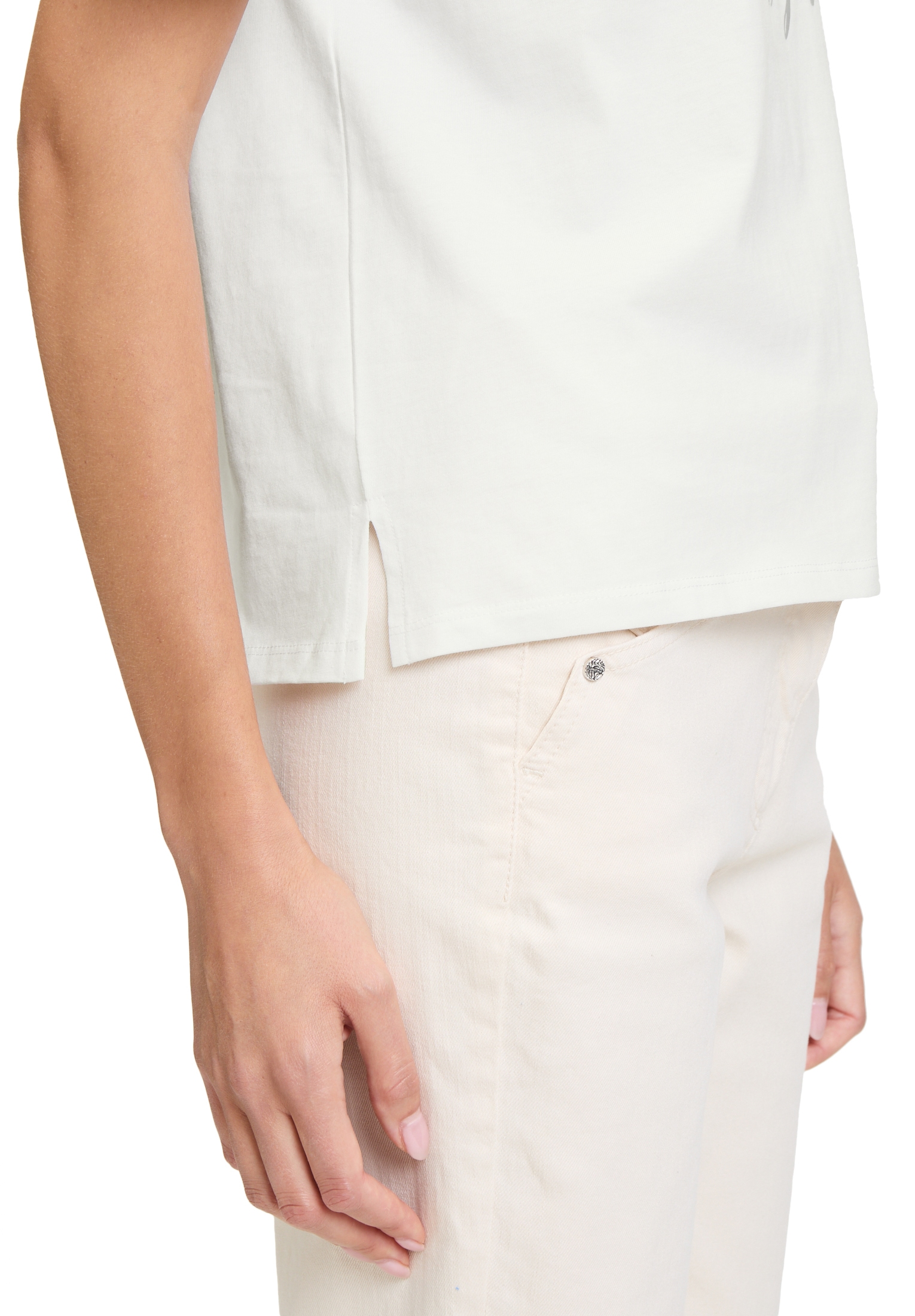 Betty Barclay Kurzarmshirt »Betty Barclay Basic Shirt mit Aufdruck«, (1 tlg.), Glitzersteine