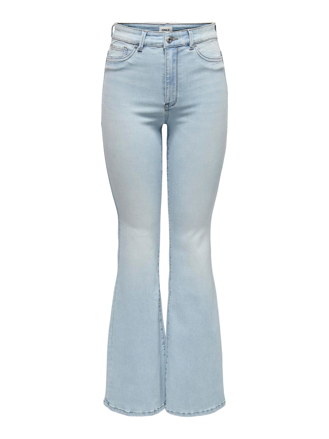 Thumbnail - ONLY Bootcut-Jeans "ONLLUSH MW RETRO FLARED DNM" Materialmix, bootcut fit, Regular Waist, Retro-Fit