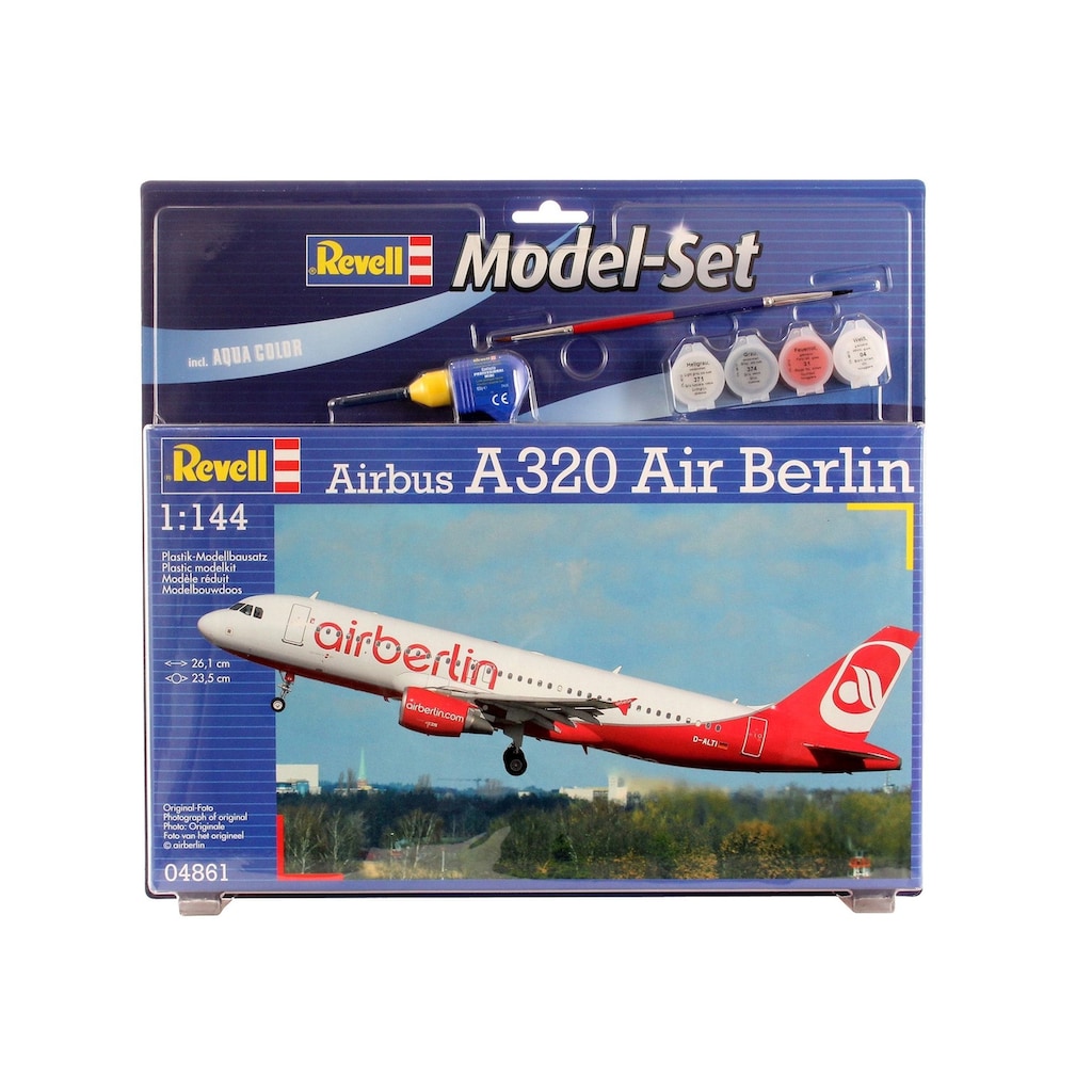 Revell® Modellbausatz »Model Set - Airbus A320 AirBerlin«, (Set), 1:144