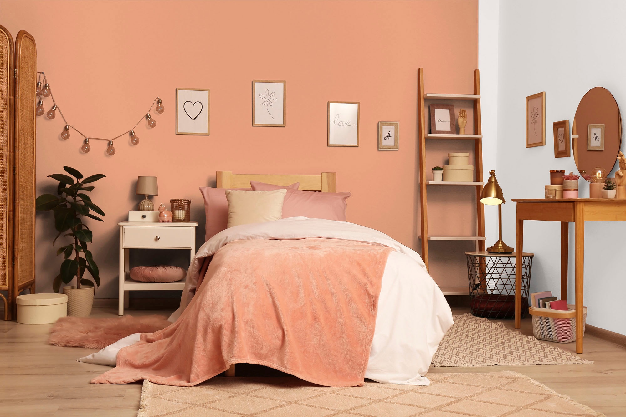 A.S. Création Wandfarbe »Premium Innenwandfarbe PURO Tuchmatt diverse apricot« ideal für Wohnzimmer, Schlafzimmer, Flur und Küche, Farbwelt Apricot