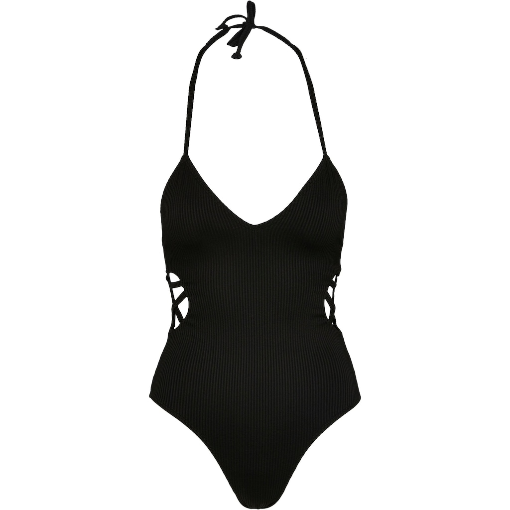 URBAN CLASSICS Monokini »Urban Classics Damen Ladies Rib Swimsuit«