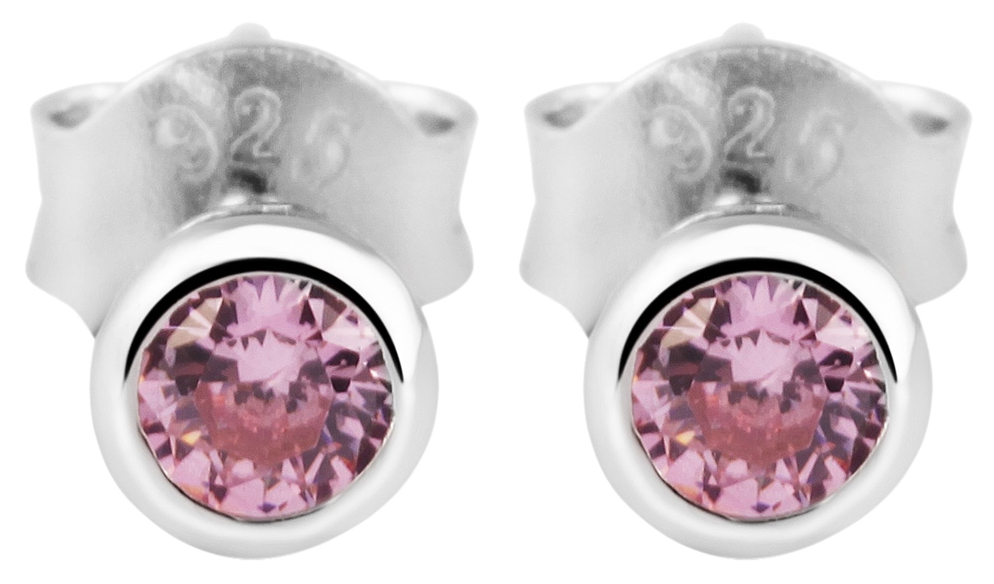Paar Ohrhänger ADELIA´S "Kinder Ohrringe – Ohrstecker aus 925 Silber mit Zirkonia", Mädchen, Gr. Kinder, Silber 925 (Sterlingsilber), silber, Ohrringe, Zum Verschenken – ideal zum einen besonderen Tag