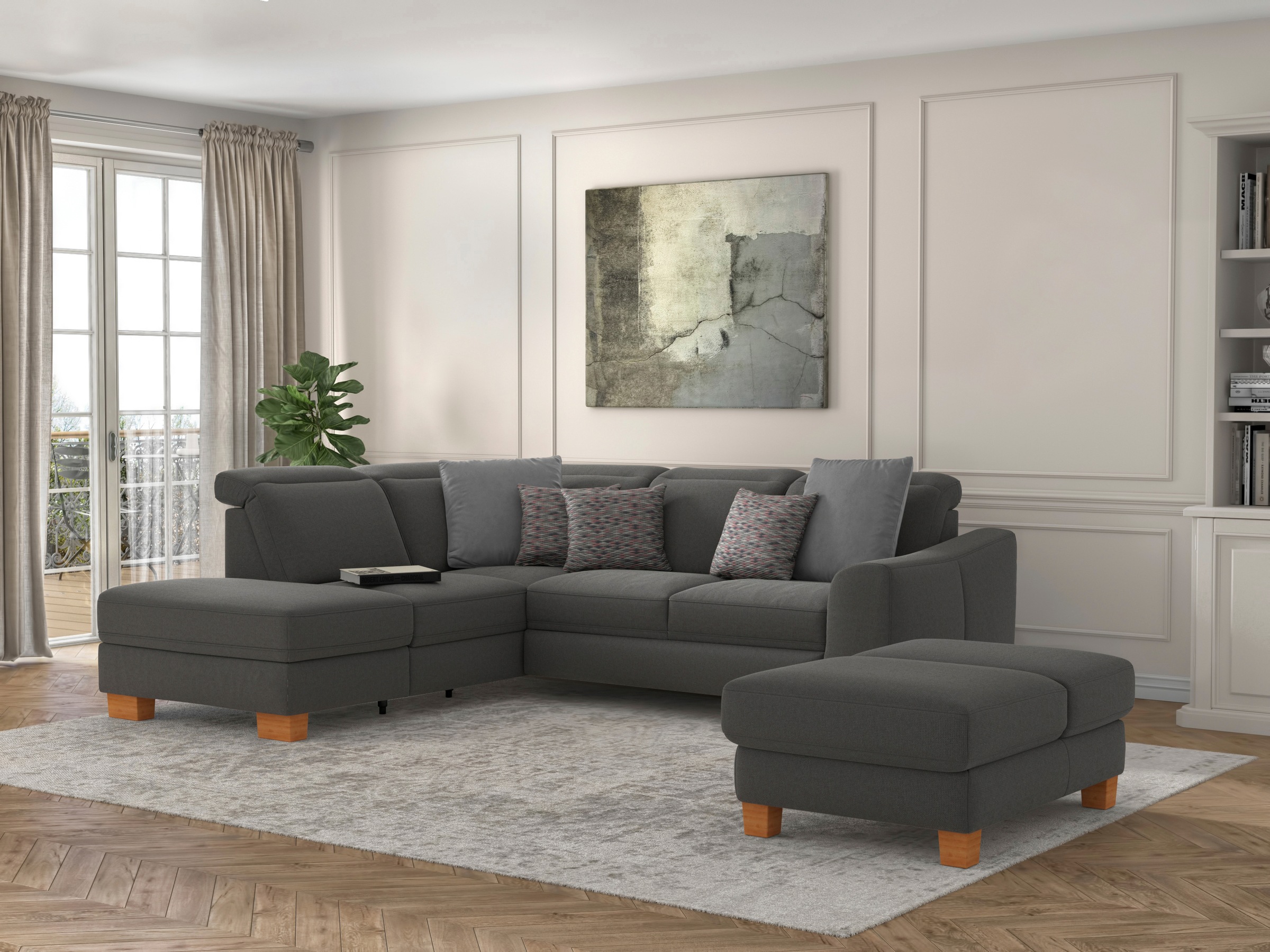 sit&more Ecksofa "Dundee L-Form", mit Federkern und Massivholzfüßen, wahlwe günstig online kaufen